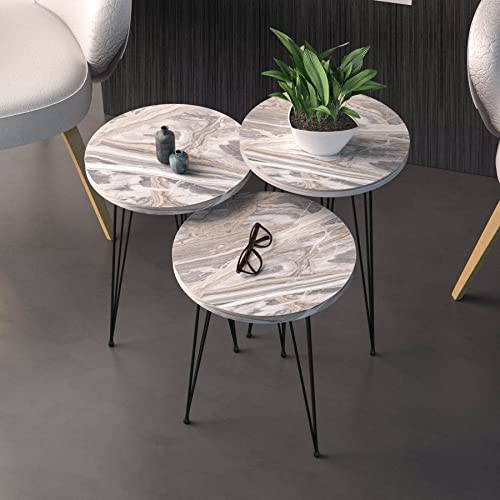 Grey Marble / Black Legs