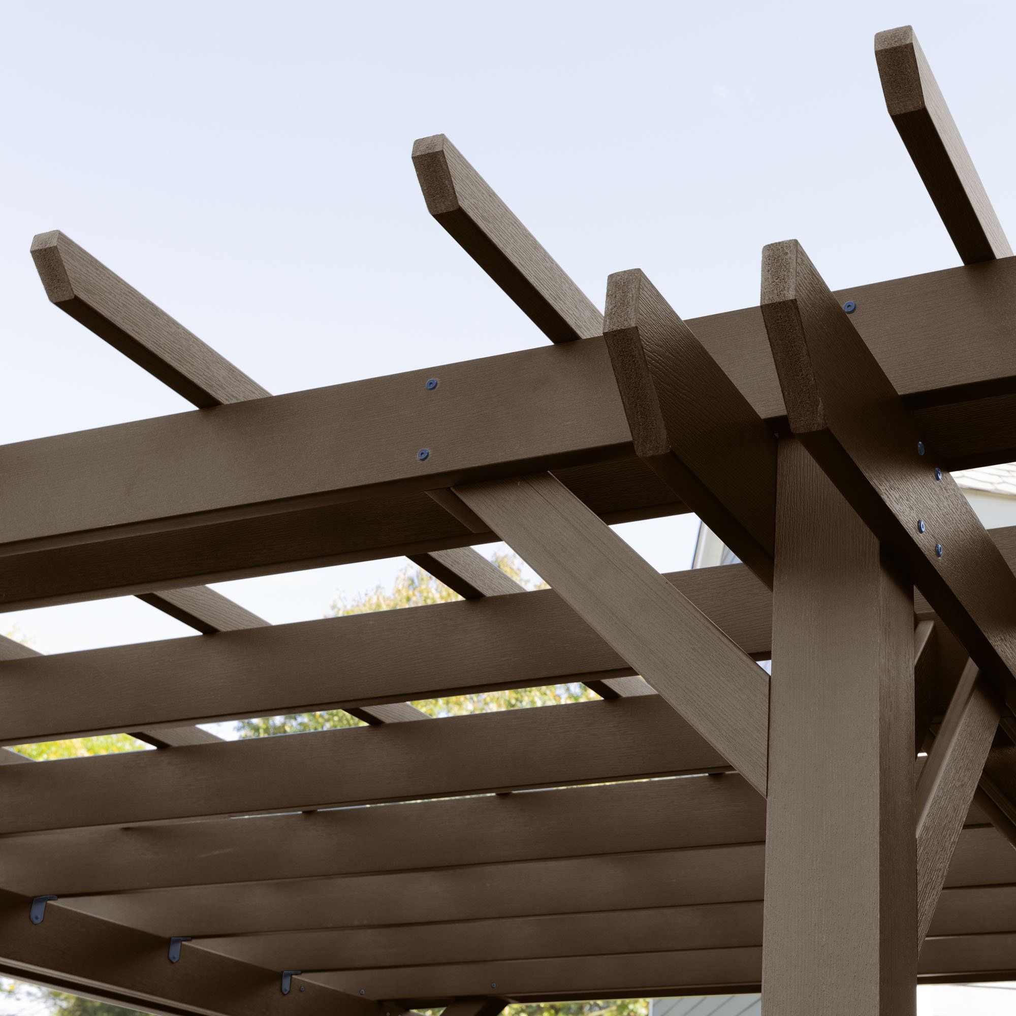 12' x 12' DIY Pergola Kit with 5' Lehigh Porch Swing - Outdoor Garden Patio Canopy for Backyard, Deck, and Poolside Relaxation