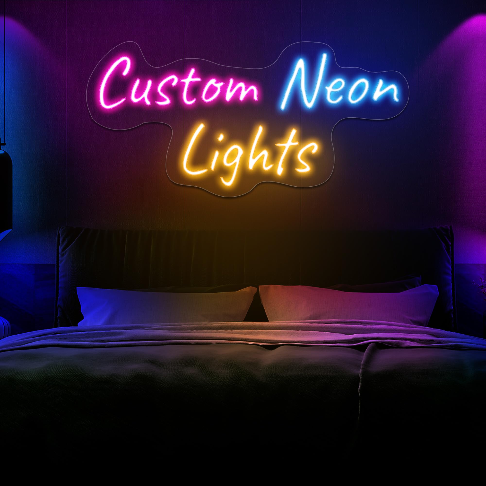Custom LED Neon Sign - Personalized Wall Decor for Bedroom, Wedding, Birthday & Halloween - 40