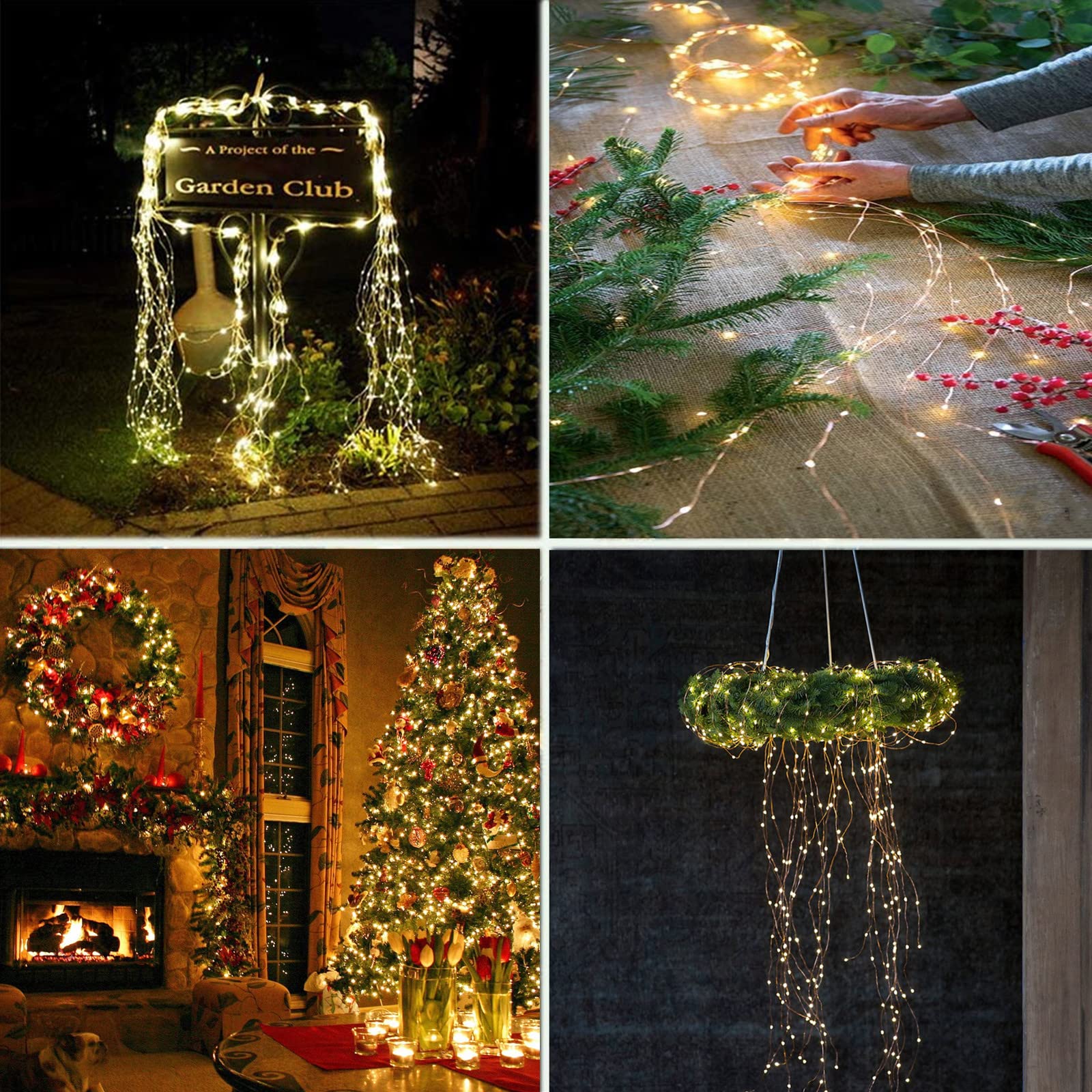200 LED Solar Powered Firefly Lights - 10 Strands Waterproof Fairy String Lights with 8 Modes for Outdoor Garden, Patio, Christmas Tree & Yard Decorations | Solar Twinkle Vine Lights for Romantic Ambiance, Parties & Holiday Displays