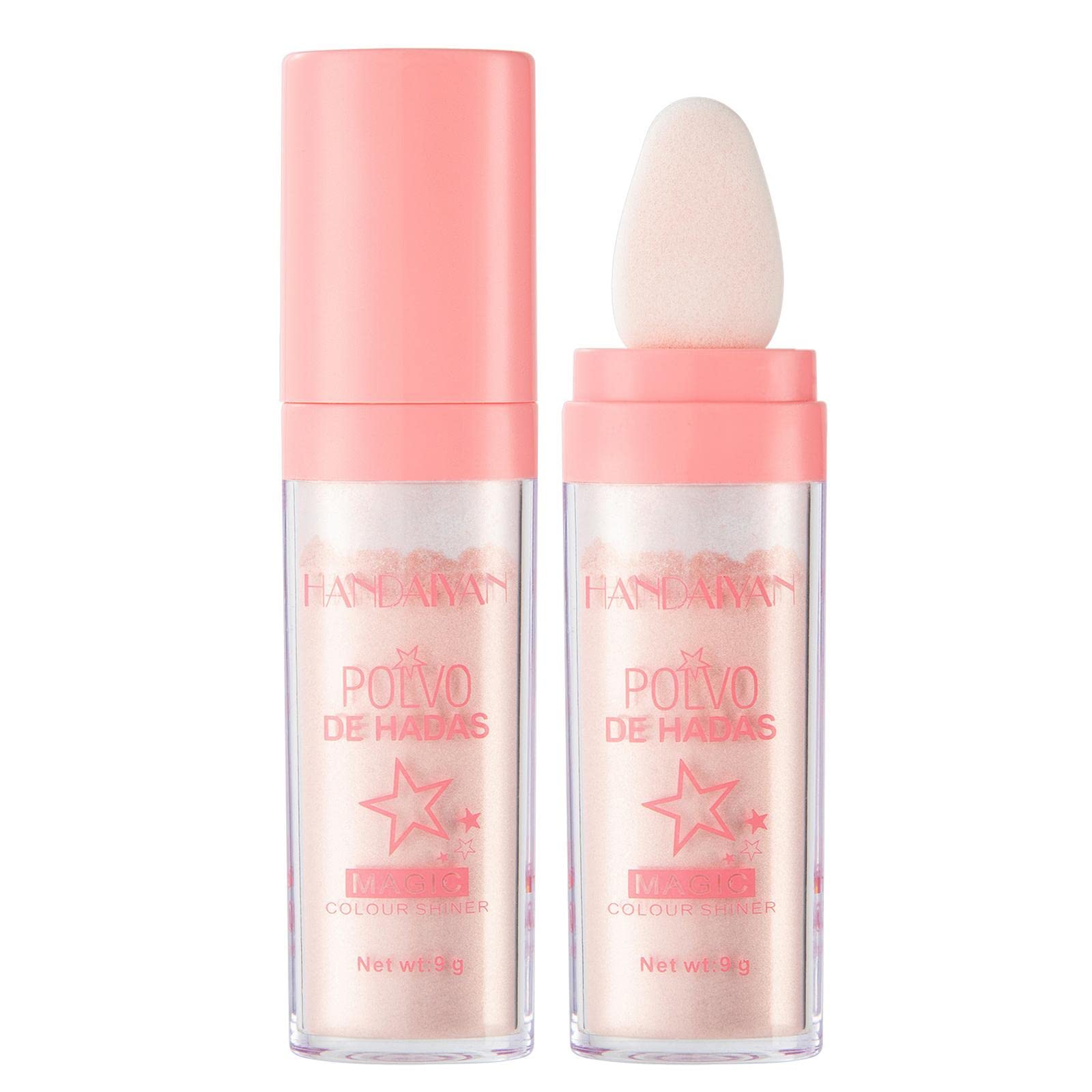 Fairy Powder Highlighter - 3 Color Shimmer Blush for Face & Body | Vegan, Cruelty-Free Makeup with Skin Repairing Benefits | Perfect for Daily Glow, Special Occasions & Photoshoots