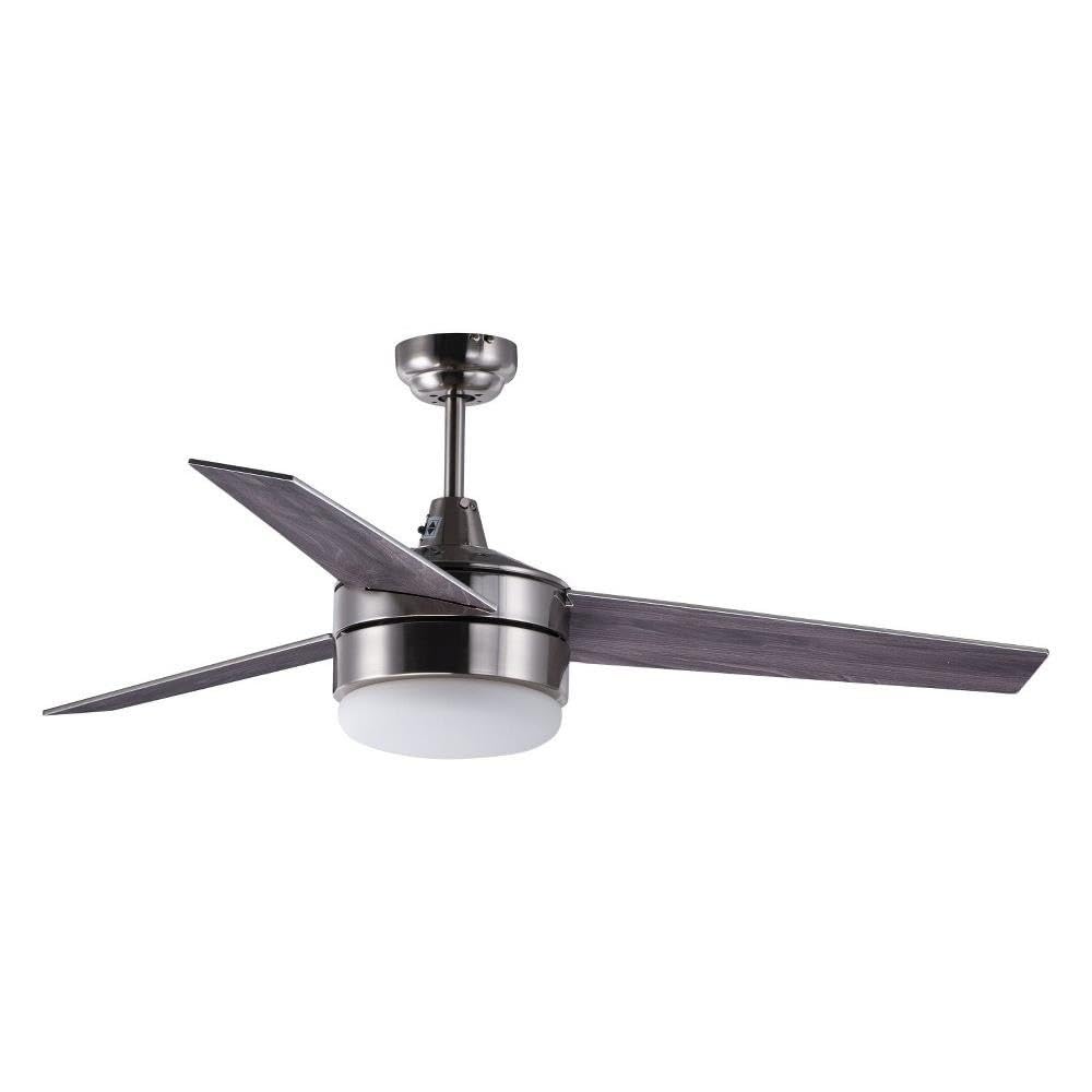 52 Inch Indoor Ceiling Fan with Light Kit - Modern White Flush Mount Fan with Remote Control & Reversible Motor - Perfect for Living Room, Bedroom & Office Spaces