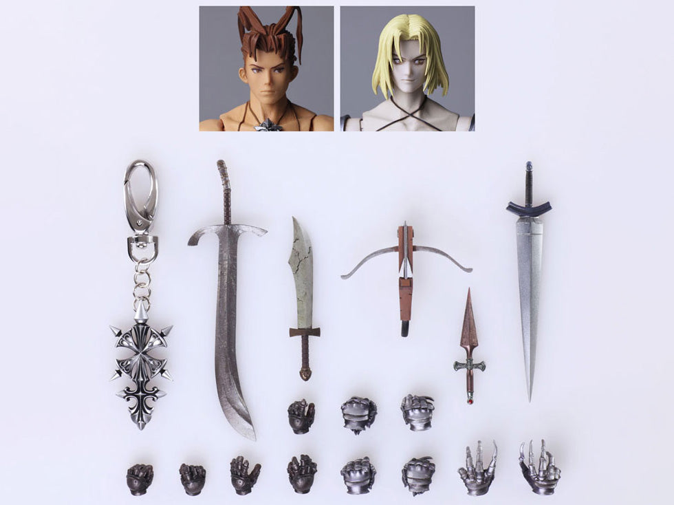 Bring Arts Vagrant Story Ashley Riot & Sydney Losstarot 2-Pack Action Figures - Square Enix Collectible Anime Character Models for Display & Gaming Enthusiasts