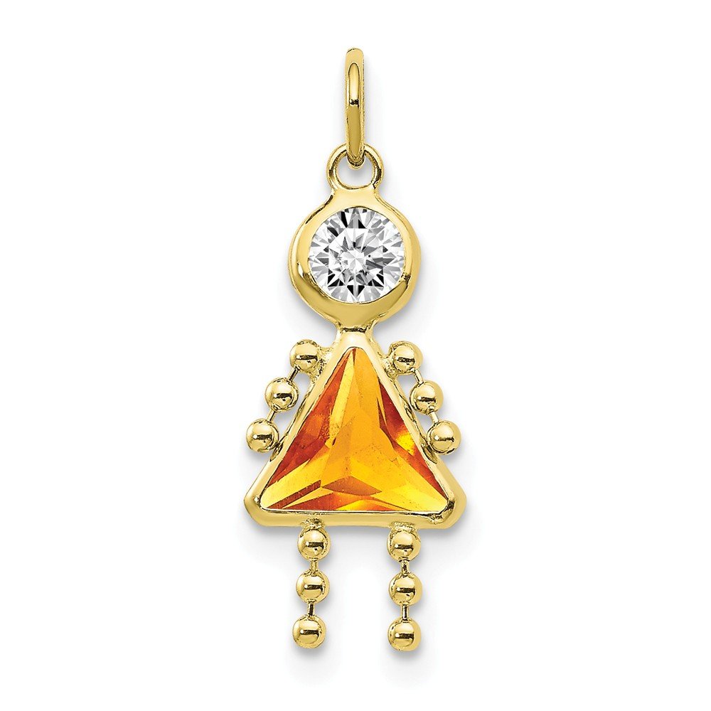 10K Solid Gold January Birthstone Charm for Girls - Perfect for Necklaces, Bracelets & Jewelry Gifts
