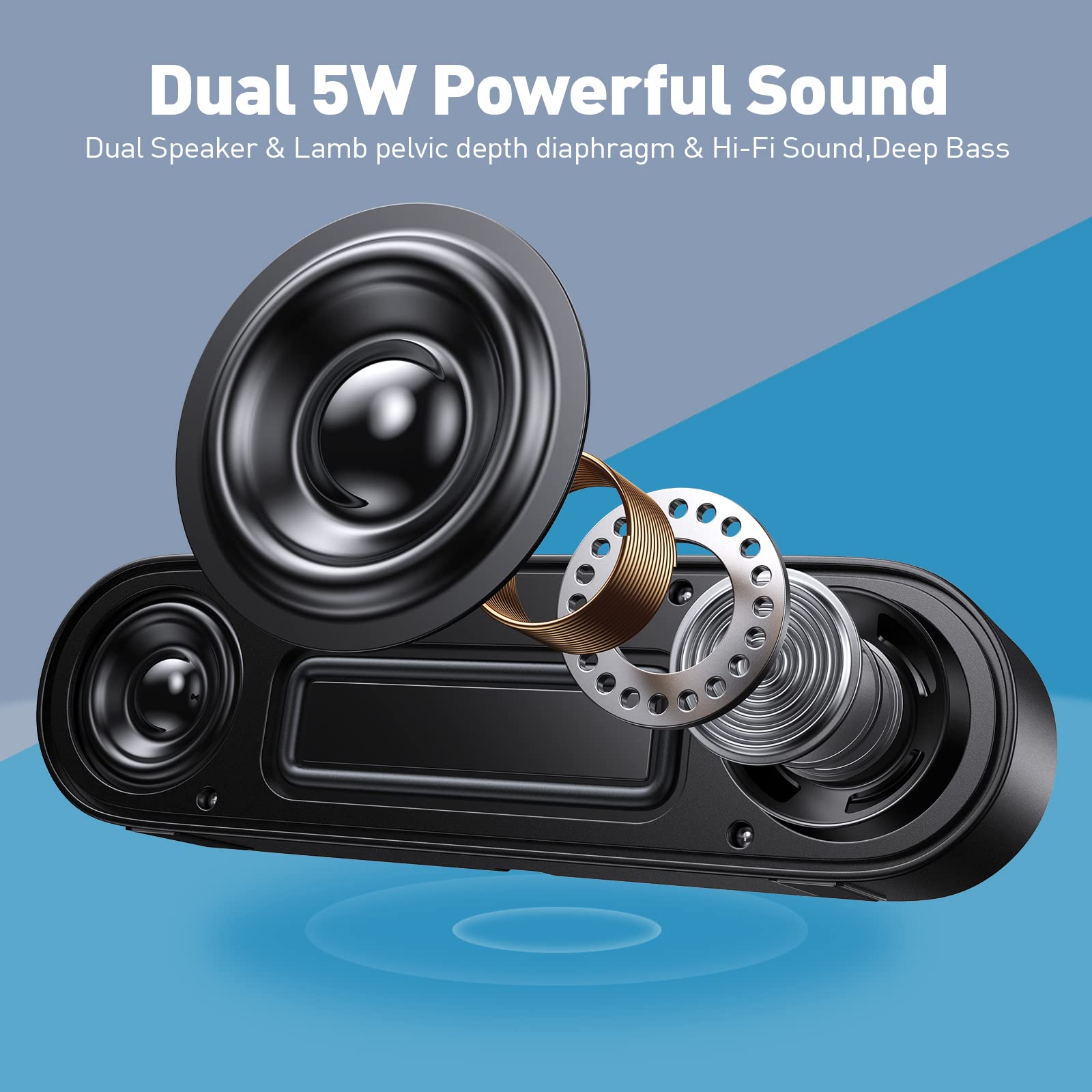 Premium USB Computer Speakers for Desktop & Laptop - Crystal Clear Sound with Volume Control & Mute Button - Includes USB-C Adapter (Black) | Perfect for Home Office, Gaming & Multimedia Entertainment