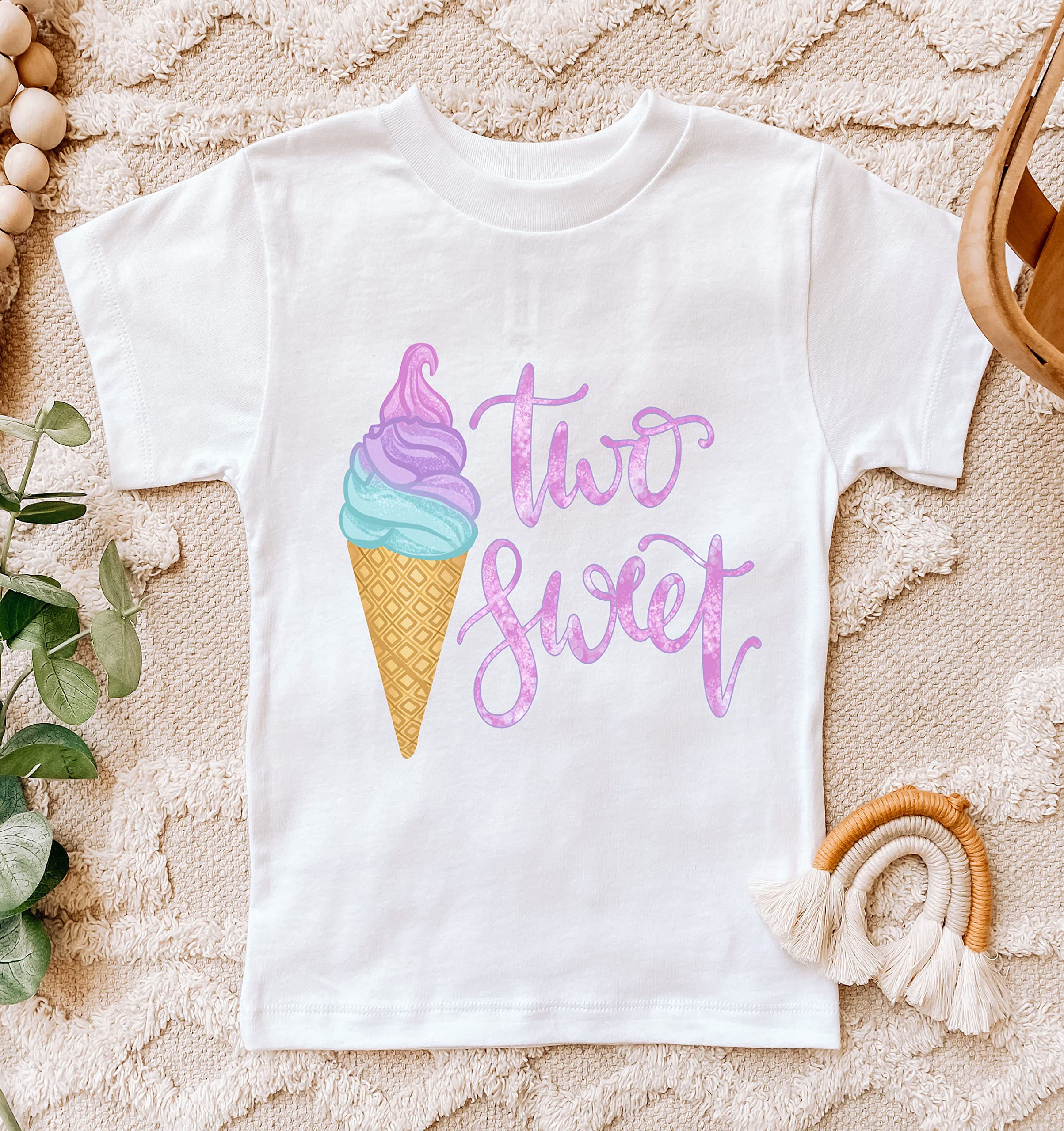 Too Sweet Ice Cream 2nd Birthday Shirt for Girls & Boys - Adorable Candy Themed Outfit for 18 Month Old - Perfect for Birthday Parties, Photo Shoots & Special Celebrations