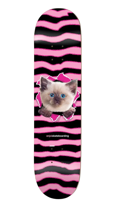 Enjoi Kitten Ripper HYB Skateboard Deck - Pink 7.75 Inch | Perfect for Street Skating & Tricks
