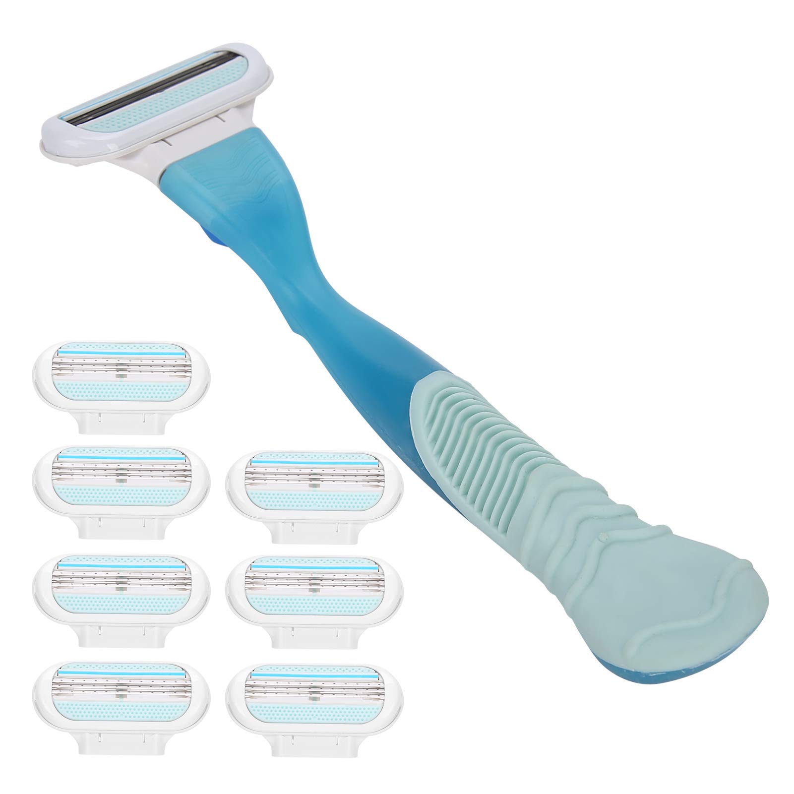 Ergonomic Women's Razor with Replacement Head - ABS Body Hair Shaver for Smooth Skin - Perfect for Bikini Line, Legs & Underarms Shaving at Home or Travel