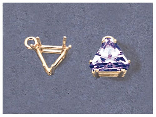 14K Gold or Sterling Silver Triangle Dangle Pendant & Earring Settings - 6mm & 14mm Cast Wire Jewelry Findings for Handmade DIY Necklaces & Earrings - Perfect for Boho, Minimalist & Fashion Jewelry Making