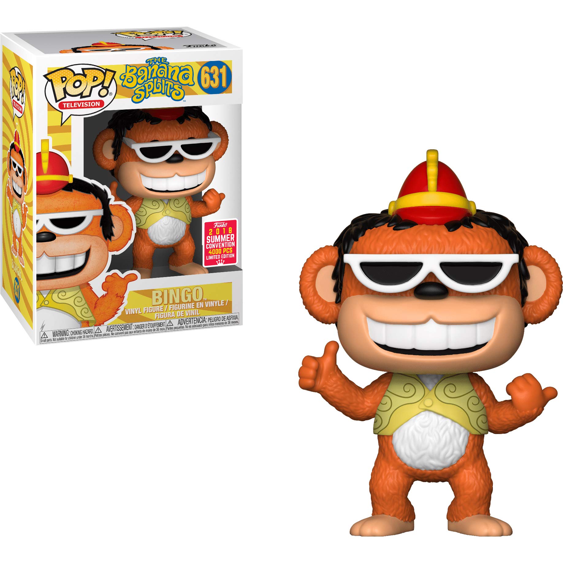 **Funko Pop TV Vinyl Figure Bingo (2018 Summer Convention Exclusive 4000pcs) with Graphic Protector - Compatible with Funko Pop Displays - Perfect for Collectors, Gifts & Home Decor**