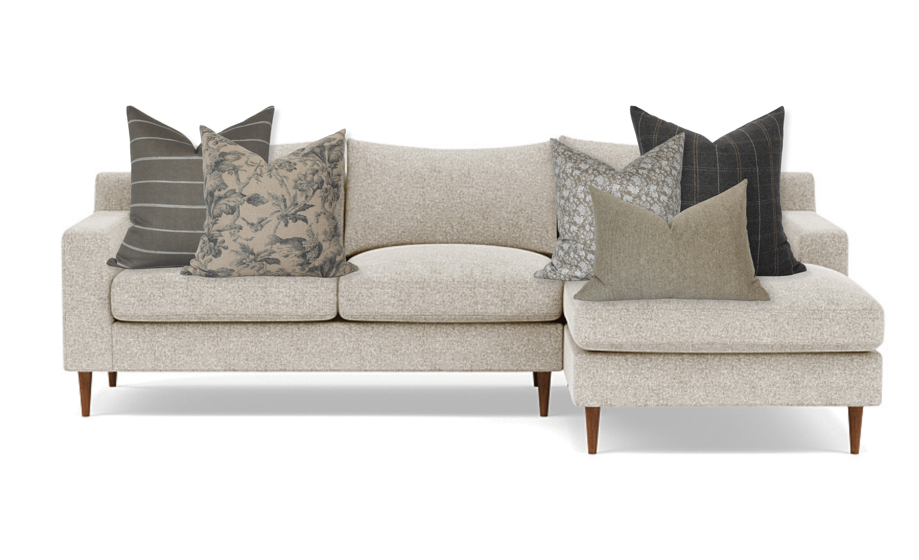 Premium Moody Sofa Pillow Set of 5 - Soft Decorative Throw Cushions for Living Room, Bedroom & Dorm - Cozy Home Decor Accent