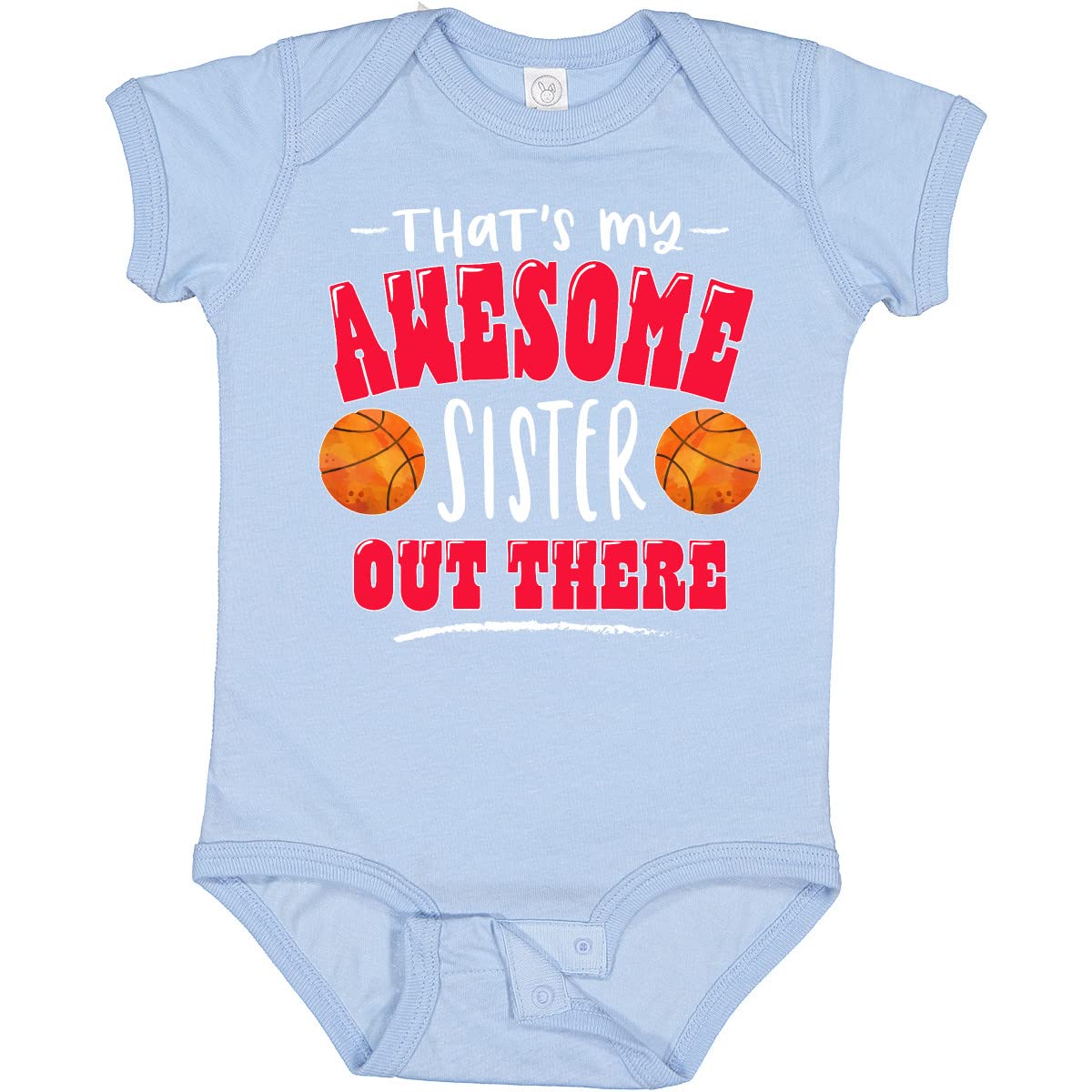Inktastic Awesome Sister Basketball Bodysuit - Perfect for Game Day & Family Gifts