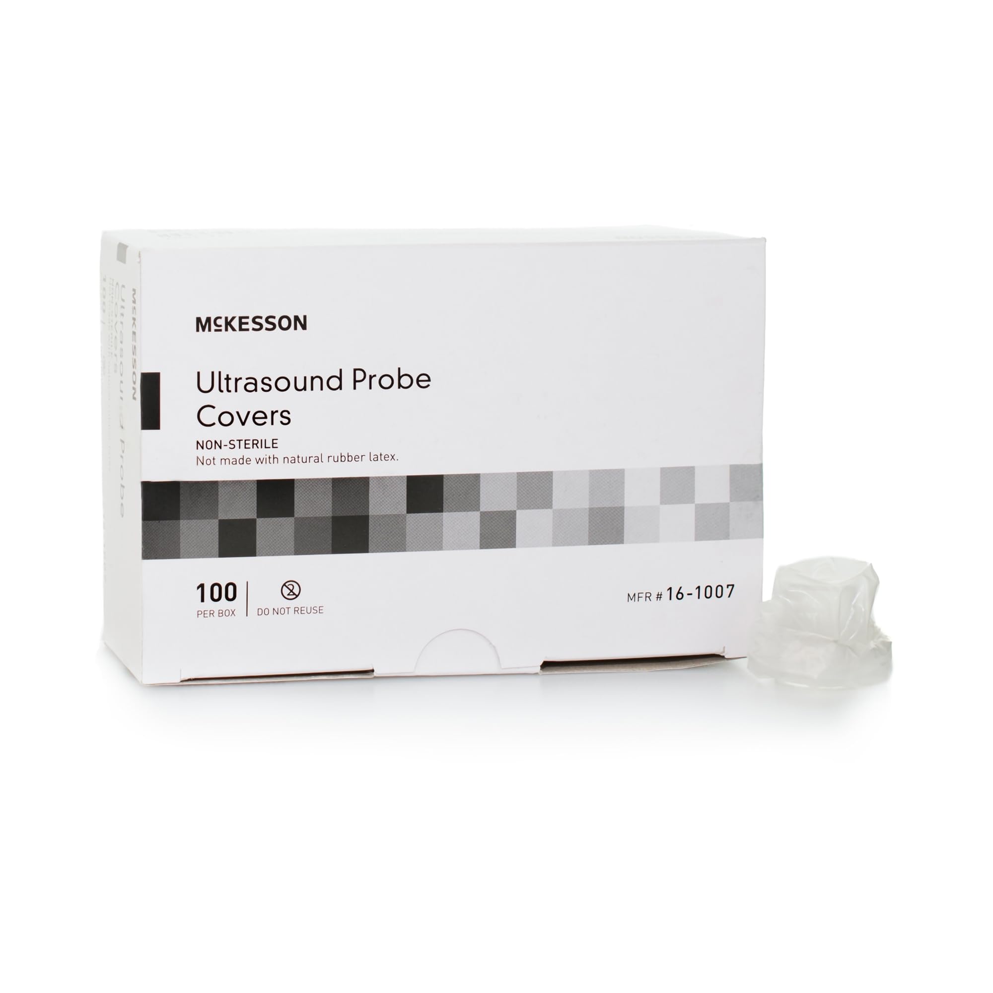 McKesson Disposable Ultrasound Probe Covers - Latex-Free, Non-Lubricated Hygienic Protection for Medical Imaging (100 Count, 1 Pack, 1