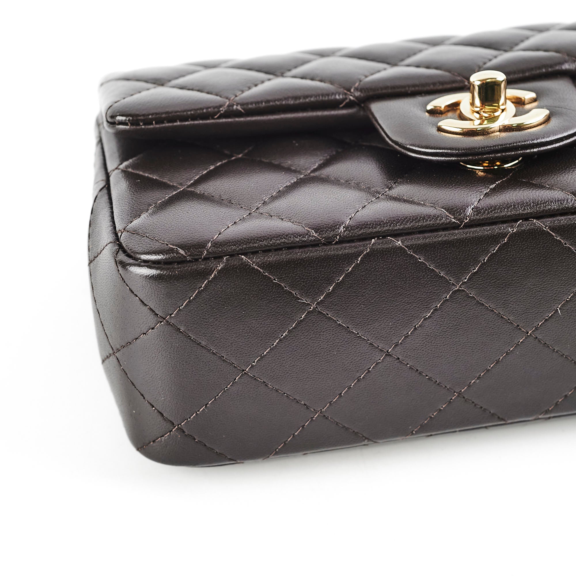Chanel Mini Rectangular Flap Bag in Dark Chocolate with Microchip - Perfect for Evening Events & Luxury Fashion Accessories