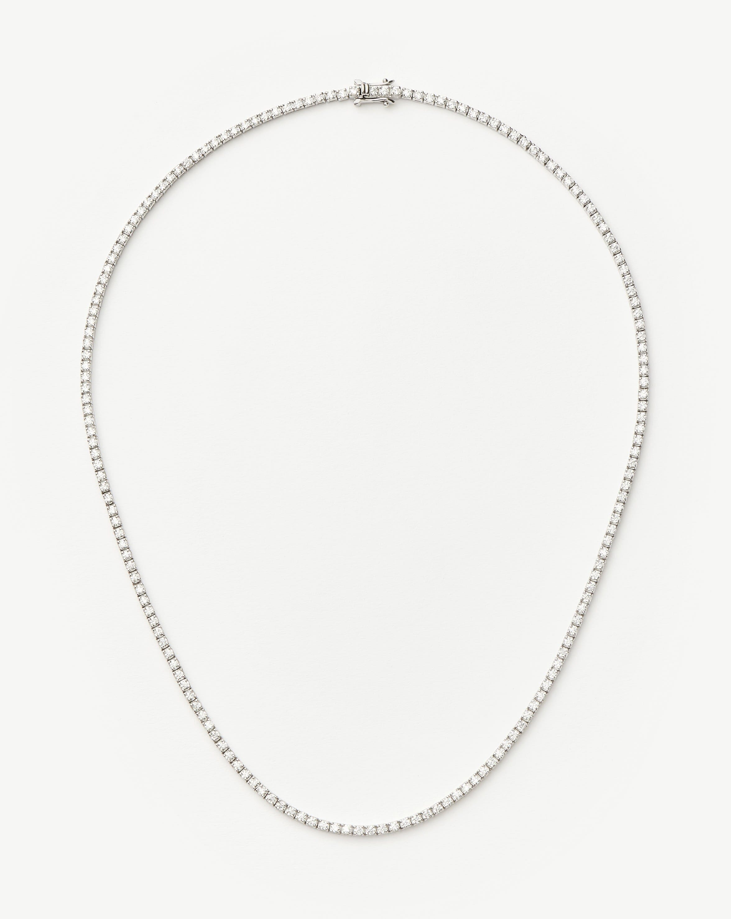 Classic Tennis Necklace | Sterling Silver Cubic Zirconia Jewelry for Women | Elegant Gift for Anniversary, Wedding & Special Occasions