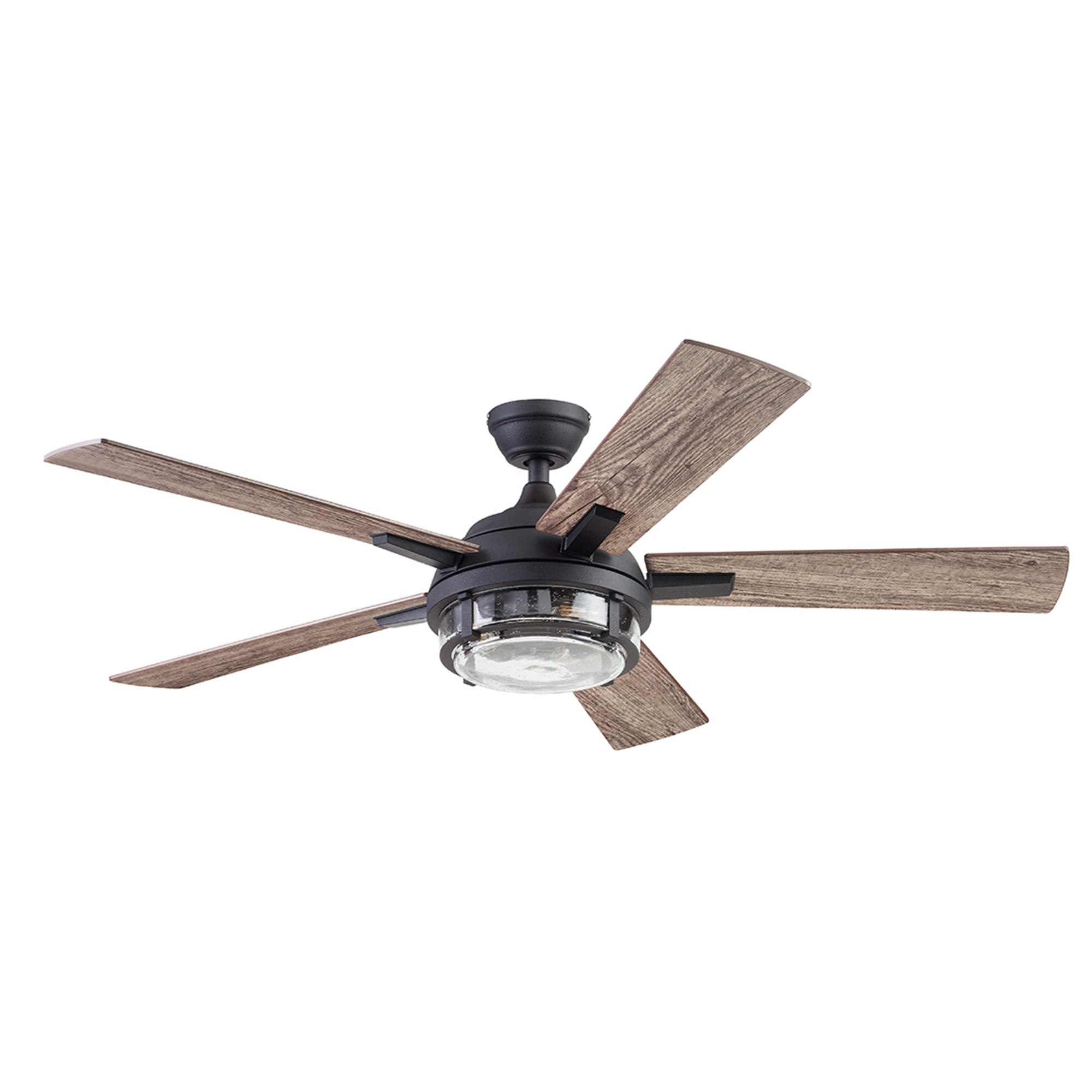 52 Inch Freyr Textured Black Ceiling Fan with Remote Control - Indoor/Outdoor Use for Living Room, Bedroom, Patio & Covered Porch