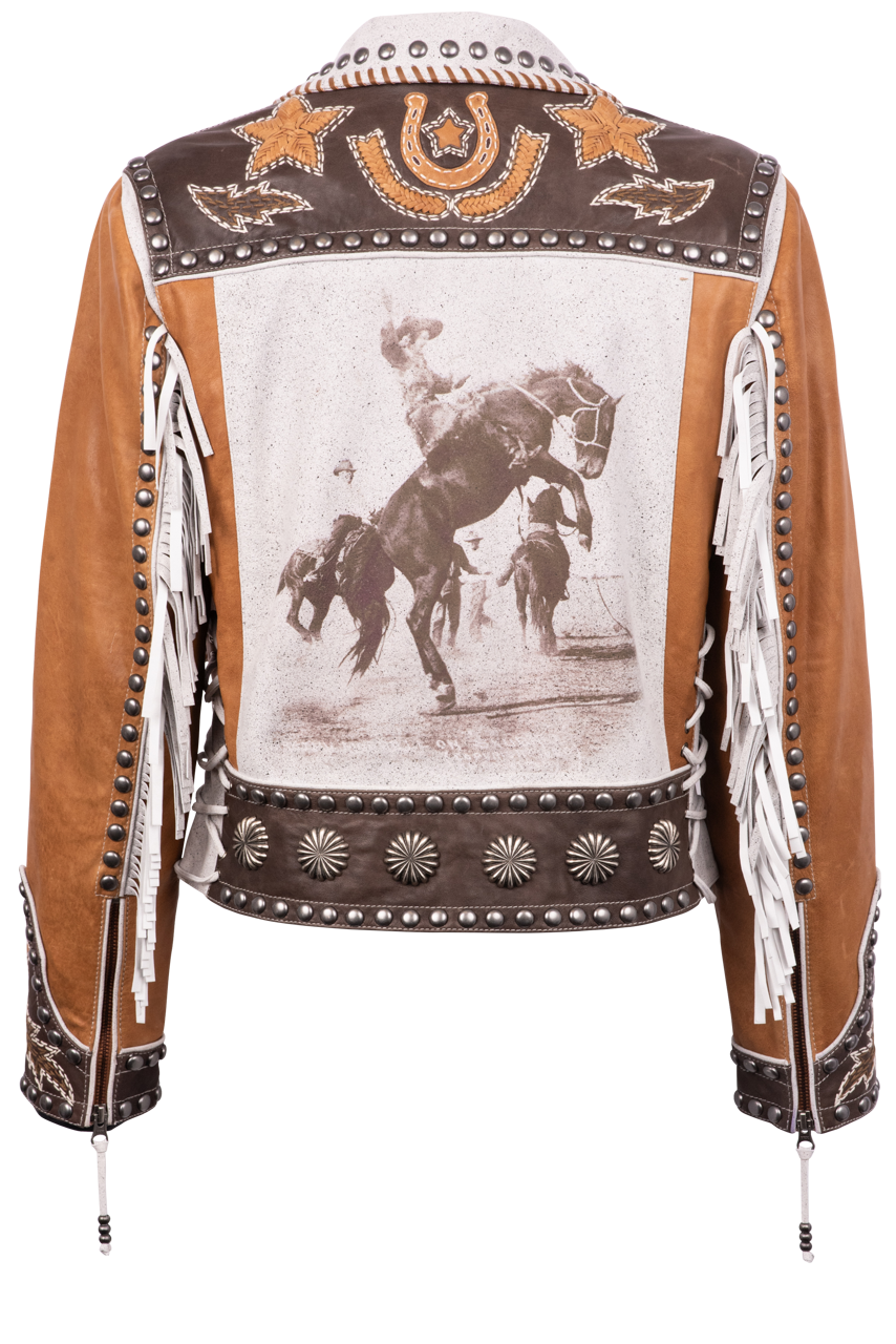 Double D Ranch Women's Abilene Jacket - Western Denim Jacket with Fringe for Cowgirl Style | Perfect for Rodeo, Country Music Festivals & Outdoor Adventures