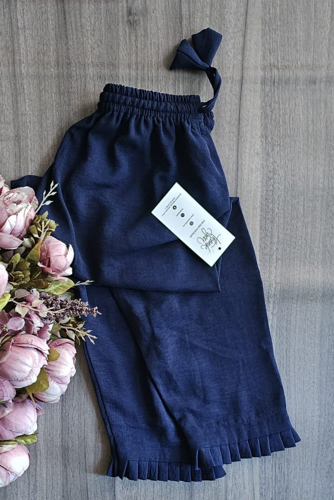 **Baby Girl's Navy Blue Trousers – Soft & Comfortable Pants for Toddlers, Playtime & Everyday Wear**