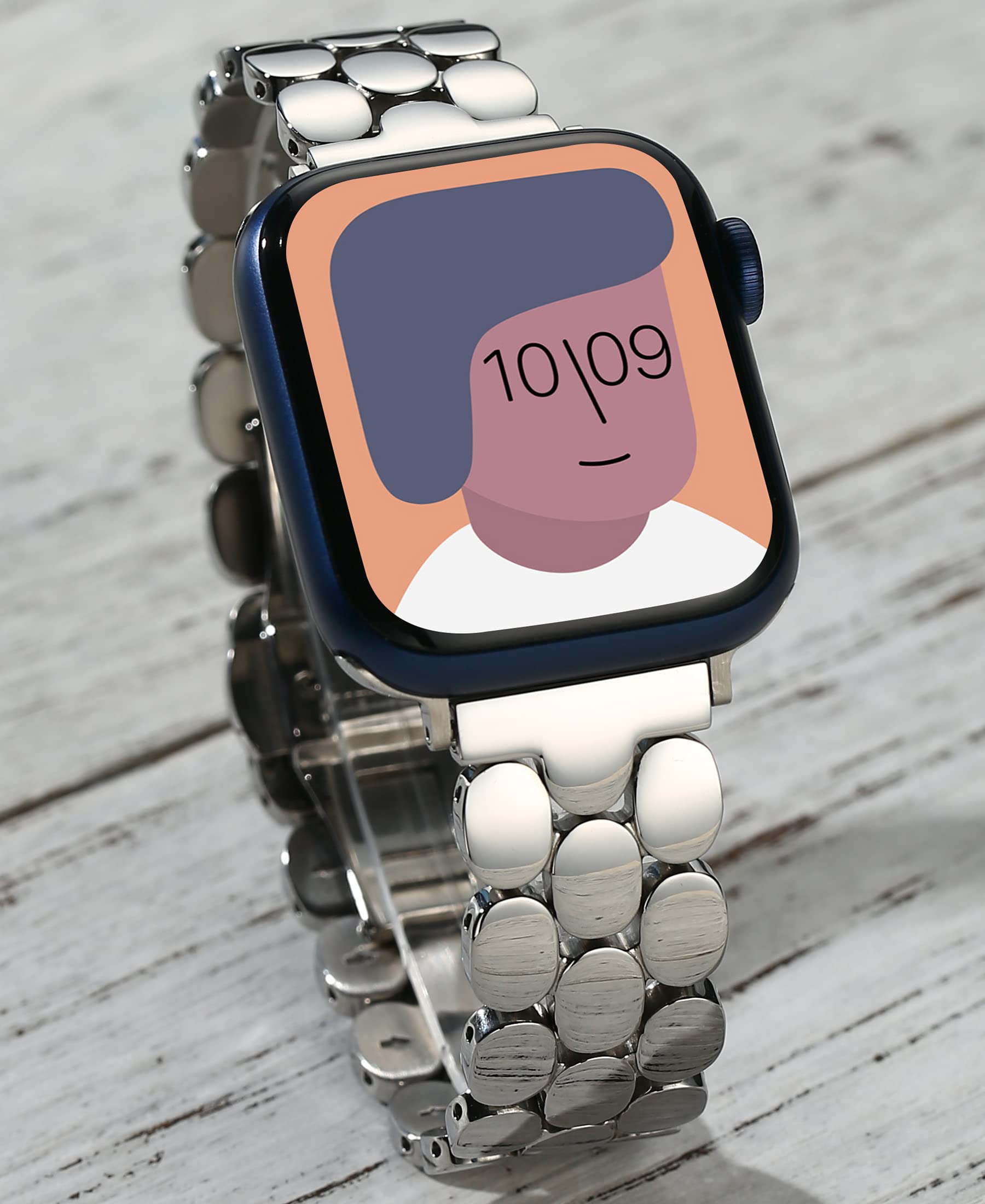 Stylish & Comfortable Apple Watch Bands for Women - Compatible with 38mm 40mm 41mm 42mm 44mm 45mm 46mm 49mm Models - Series 10/9/8/7/6/SE/5/4/3/2/1 - Fashionable Gold Silver Rose Gold Options - Perfect for Workouts, Office Wear & Everyday Use