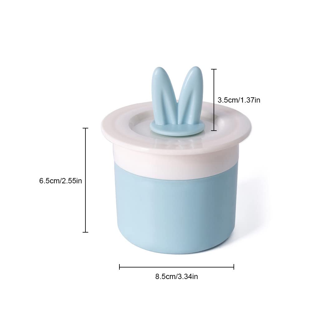 BOKIOESDE Portable Foam Maker for Face Cleansing - Light Blue & White Bubble Foamer Cup | Travel-Friendly Toiletries for Skincare Routine & Makeup Removal