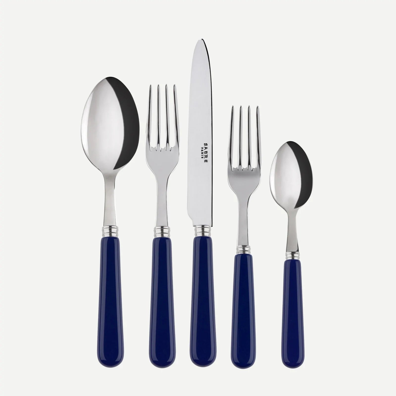 Premium Navy Blue 5-Piece Dinnerware Set - Elegant Plates, Bowls & Mugs for Everyday Dining, Entertaining & Gifts