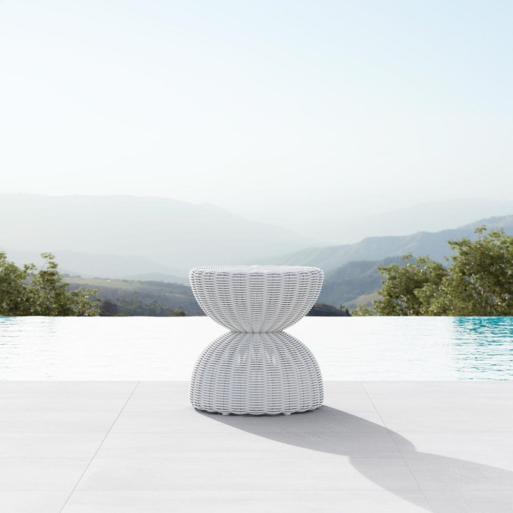 Lightweight Aluminum Outdoor Side Table - Portable & Durable Patio End Table for Pool, Garden, Deck, and Camping Use