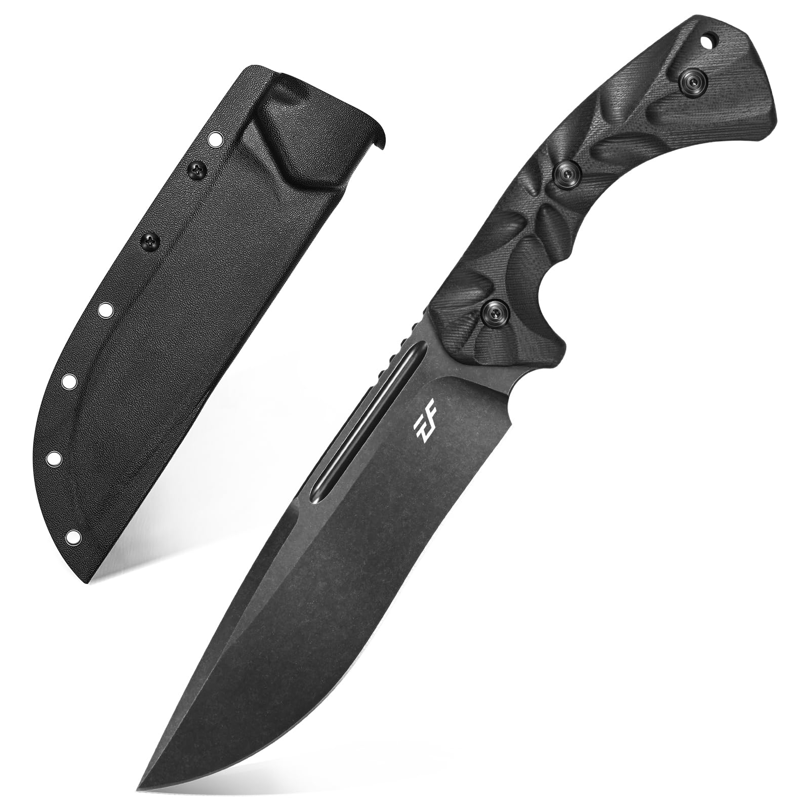 Eafengrow EF145 Fixed Blade Knife - DC53 Steel Full Tang Survival Knife with G10 Handle - Perfect for Camping, Hunting, Bushcraft & Outdoor Adventures - Heavy Duty EDC Tool for Work & Survival