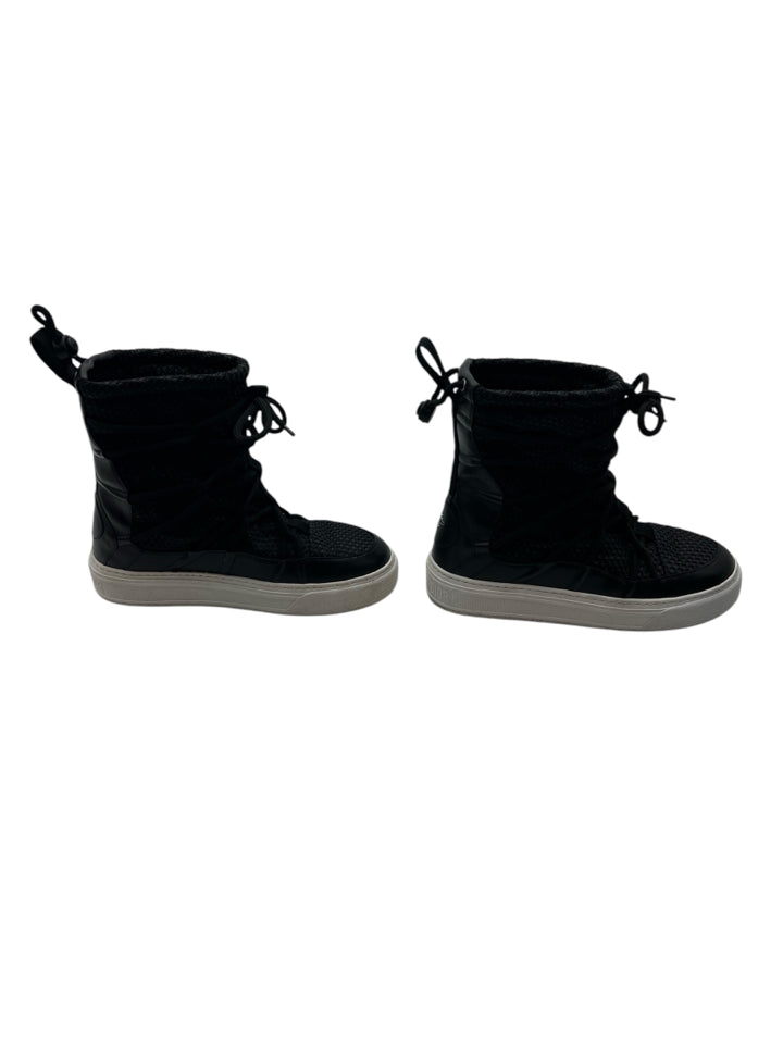 Christian Dior Black Resille Winter Solar Boots Women's Size 37 (US 7) - Waterproof Snow Boots for Women, Fashionable Winter Shoes for Cold Weather, Outdoor Activities & Holiday Style