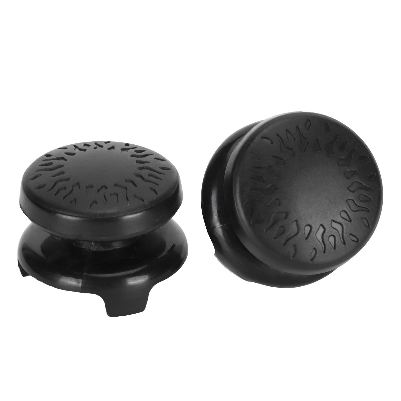 ASHATA 2-Pack PS5 Thumbstick Extenders - 3D Textured Grip Joystick Caps for Playstation 5 Controller (Black) - Enhanced Gaming Comfort & Precision for FPS, Racing & Action Games - Perfect for Long Gaming Sessions & Competitive Play - Ideal for Call of Duty, Fortnite & Gran Turismo Players