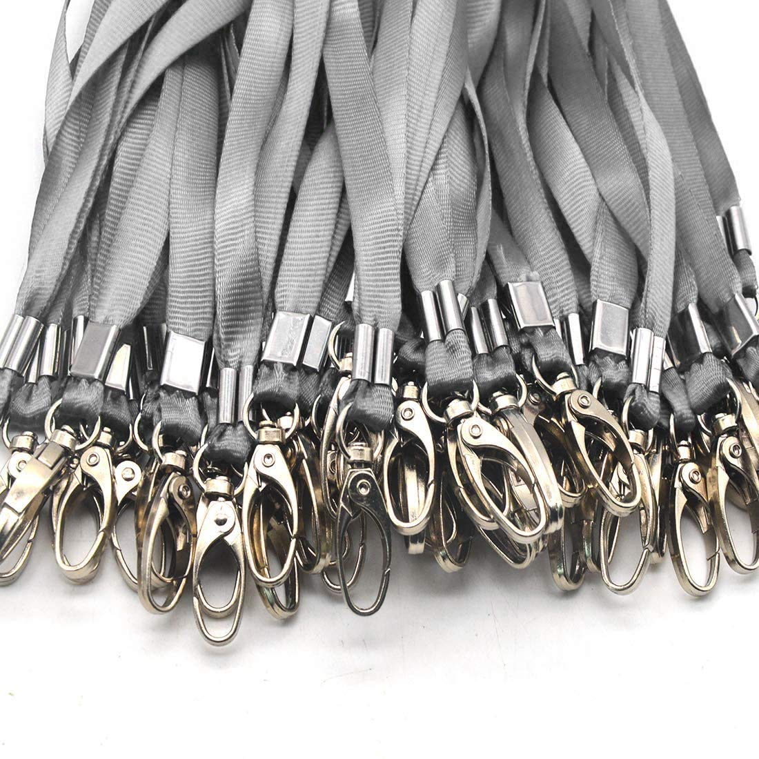 100Pcs Bulk Lanyards for ID Badges with Swivel Hooks - Office & Event Use