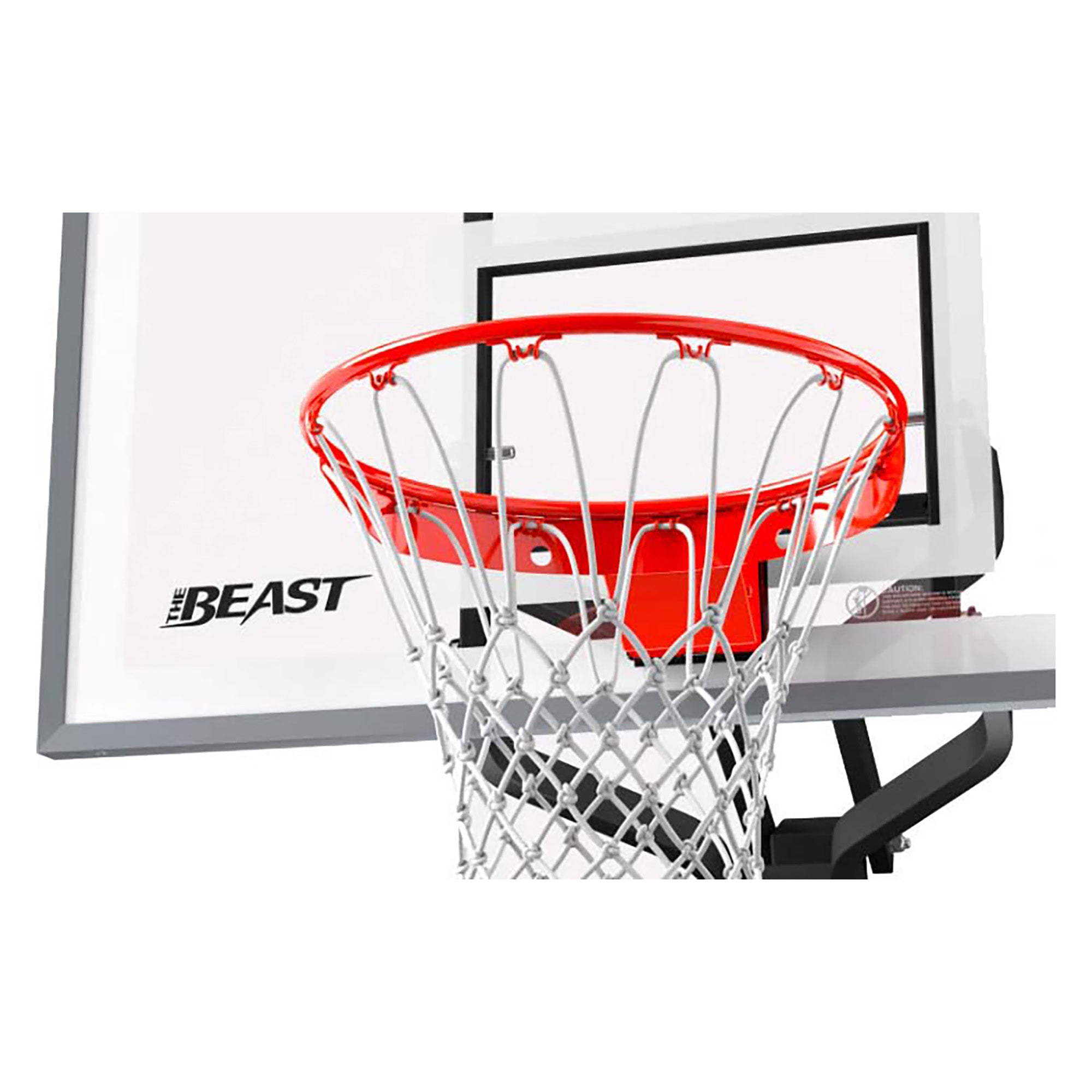 Beast 54 Inch Portable Basketball Hoop System - Adjustable Height, Durable Glass Backboard for Outdoor & Indoor Use - Perfect for Driveway, Backyard, and Gym Basketball Games