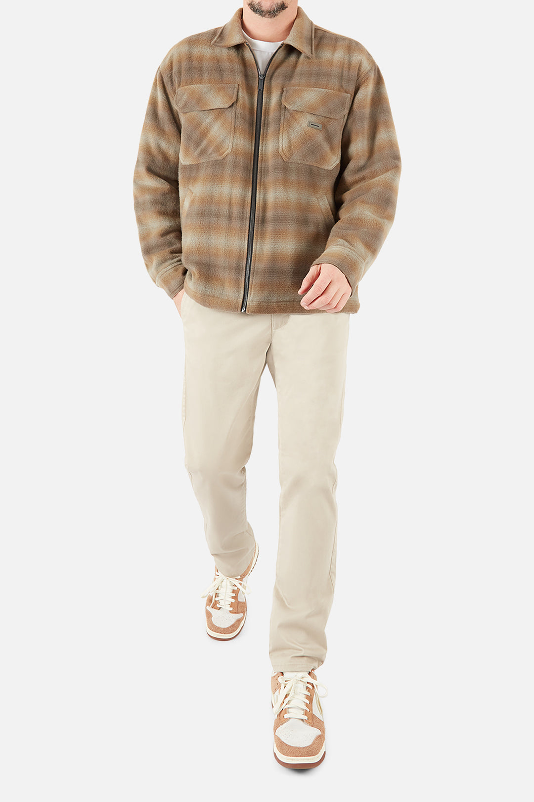 Milwaukee Jacket for Men - Lightweight Waterproof Windbreaker with Hood - Tan Outdoor Work Jacket for Construction, Hiking & Winter Wear