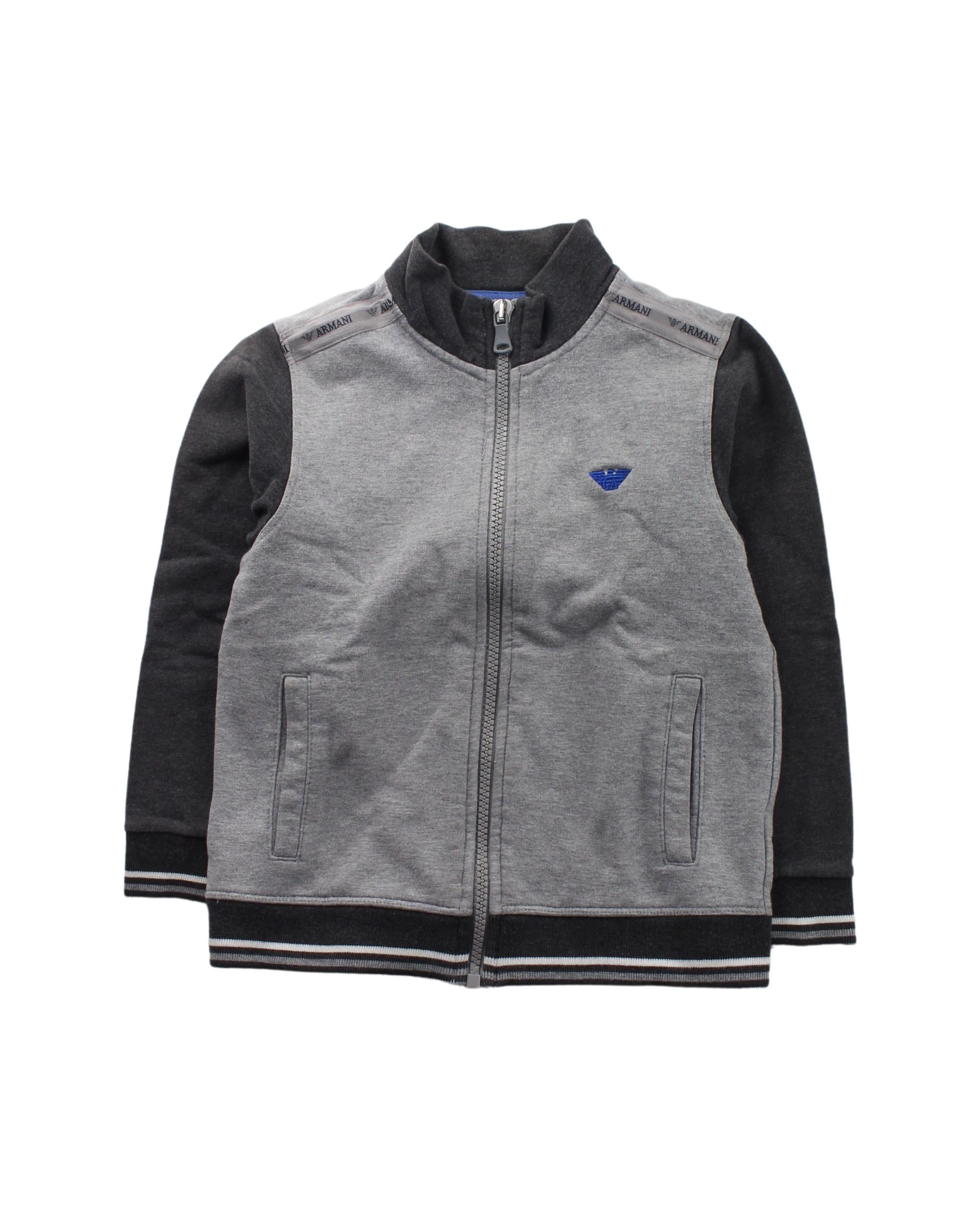 Armani Kids 4T Zippered Hoodie Sweatshirt - Soft Cotton Pullover for Boys & Girls - Perfect for School, Playdates & Outdoor Activities