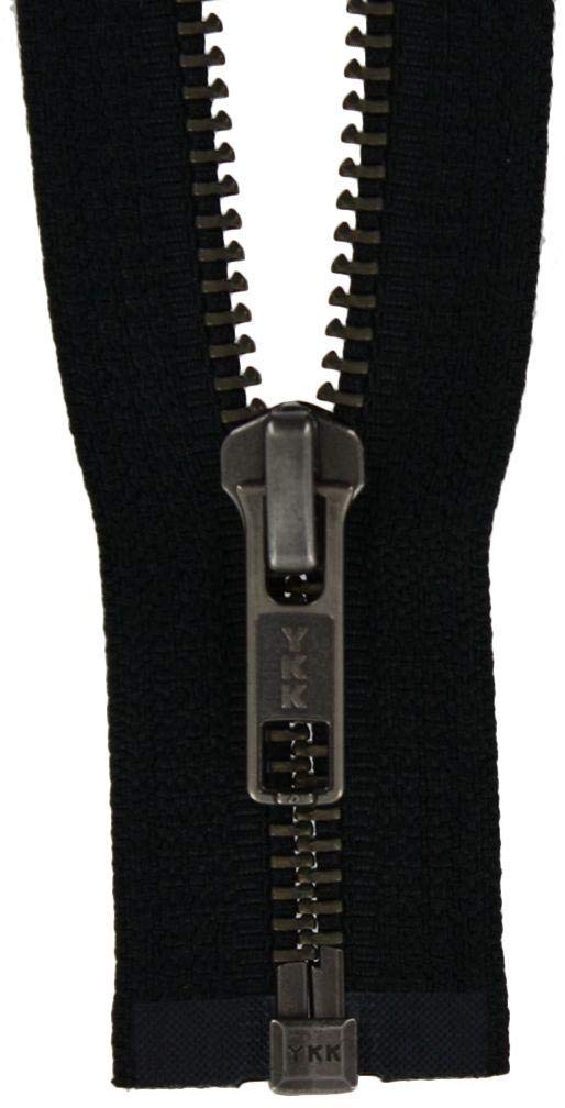 Ohio Travel Bag Jacket Zipper #6 - 30 Inch Heavy Duty Black Zipper with Antique Nickel Teeth (6JK-30-BLK-ANTN) - Perfect for Luggage, Duffel Bags & Outdoor Gear
