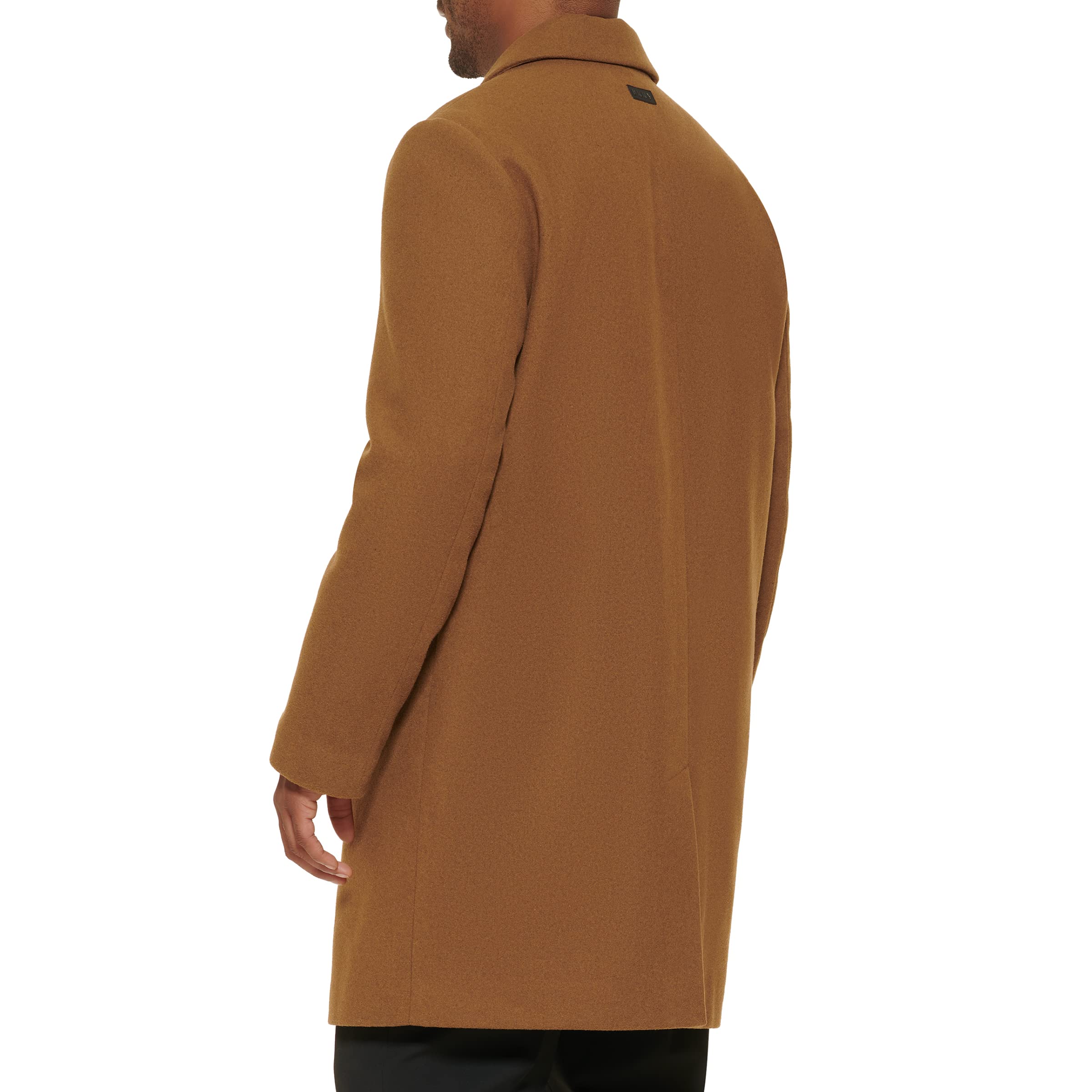 DKNY Men's Wool Blend Notch Collar Winter Coat - Warm & Stylish Outerwear for Business, Office & Formal Occasions