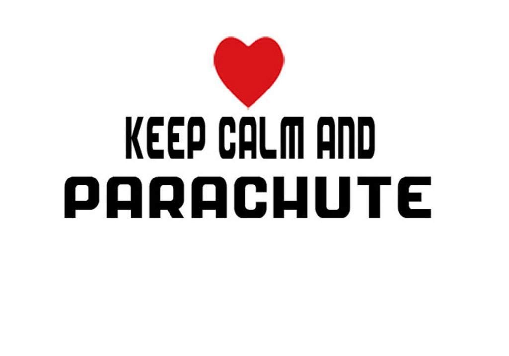 Keep Calm and Parachute Vinyl Decal Sticker - Waterproof Car, Laptop, Wall Decor - Perfect for Vehicles, Electronics, Home & Office Decoration