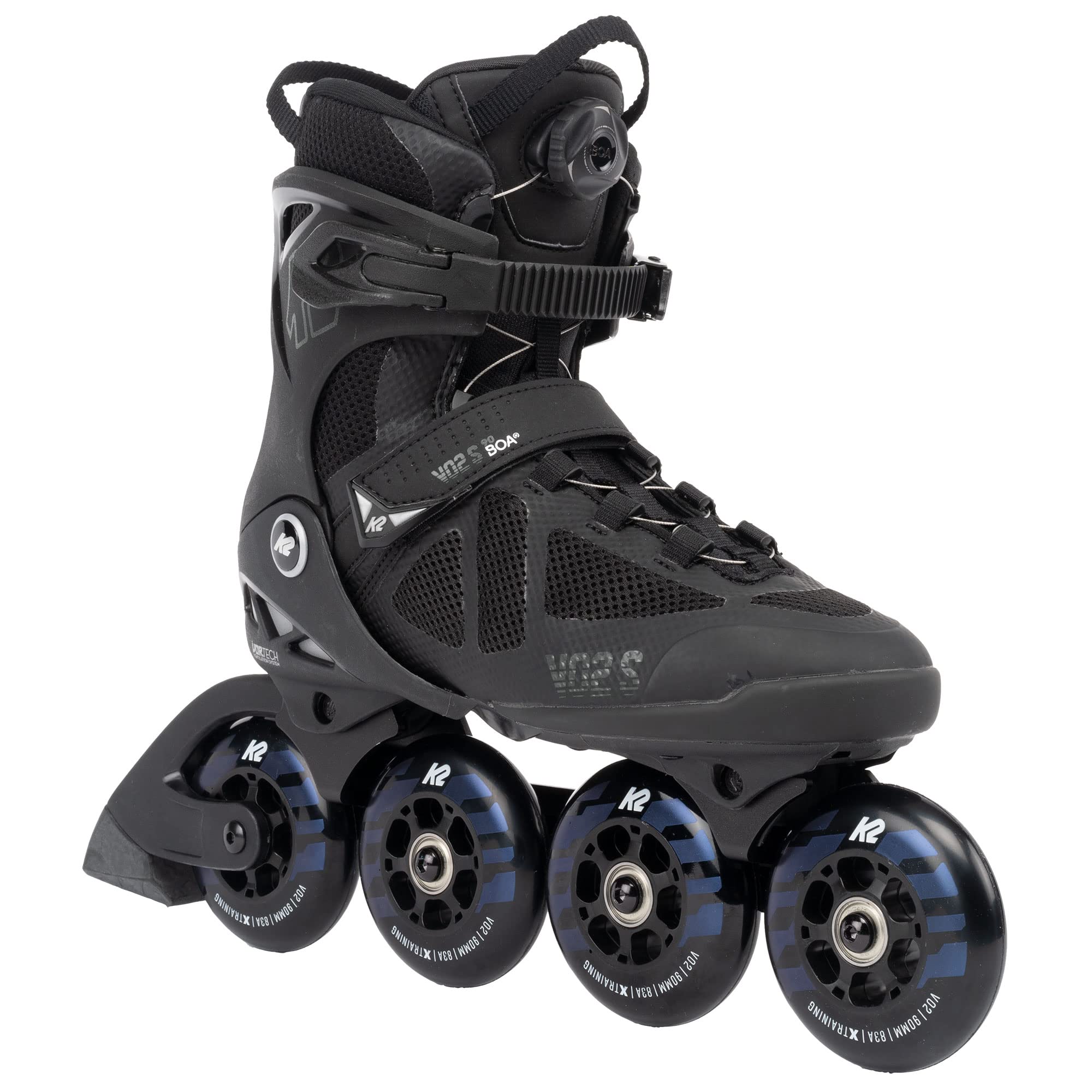 K2 VO2 S 90 Boa Unisex Inline Skates - Adjustable Comfort for Fitness & Urban Skating - Perfect for Outdoor Exercise, Commuting & Rollerblading Adventures