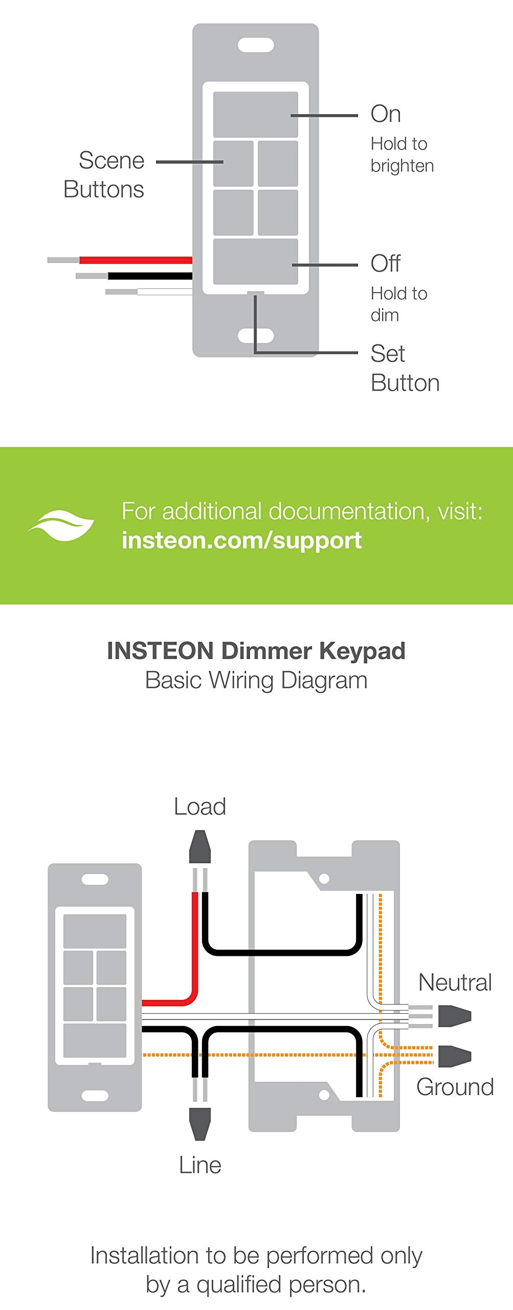 Insteon Smart Dimmer 6-Button Keypad - KeypadLinc In-Wall Lighting Controller (White, Model 2334-232) | Works with Alexa & Google Assistant via Insteon Hub | Perfect for Smart Home Automation & Voice Control