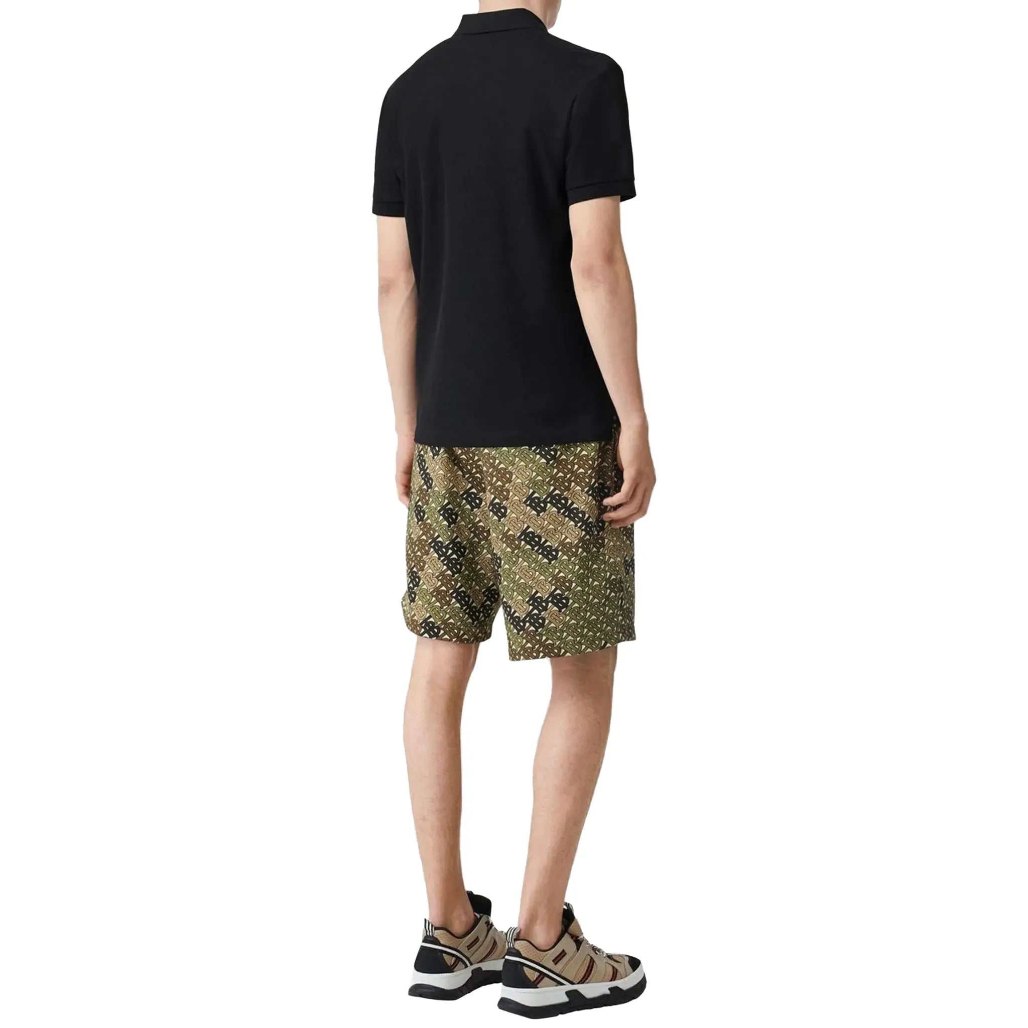 Burberry Eddie Logo Pique Cotton Black Polo Shirt for Men - Classic Luxury Casual Wear for Business, Golf & Everyday Outfits