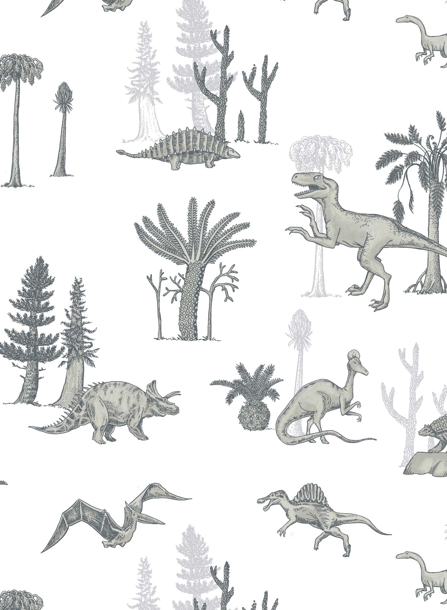 Jurassic Dinosaur Wallpaper - High-Quality Peel and Stick Removable Wallpaper for Kids Room, Nursery, Dorm Decor - Perfect for Bedroom, Living Room & Home Office
