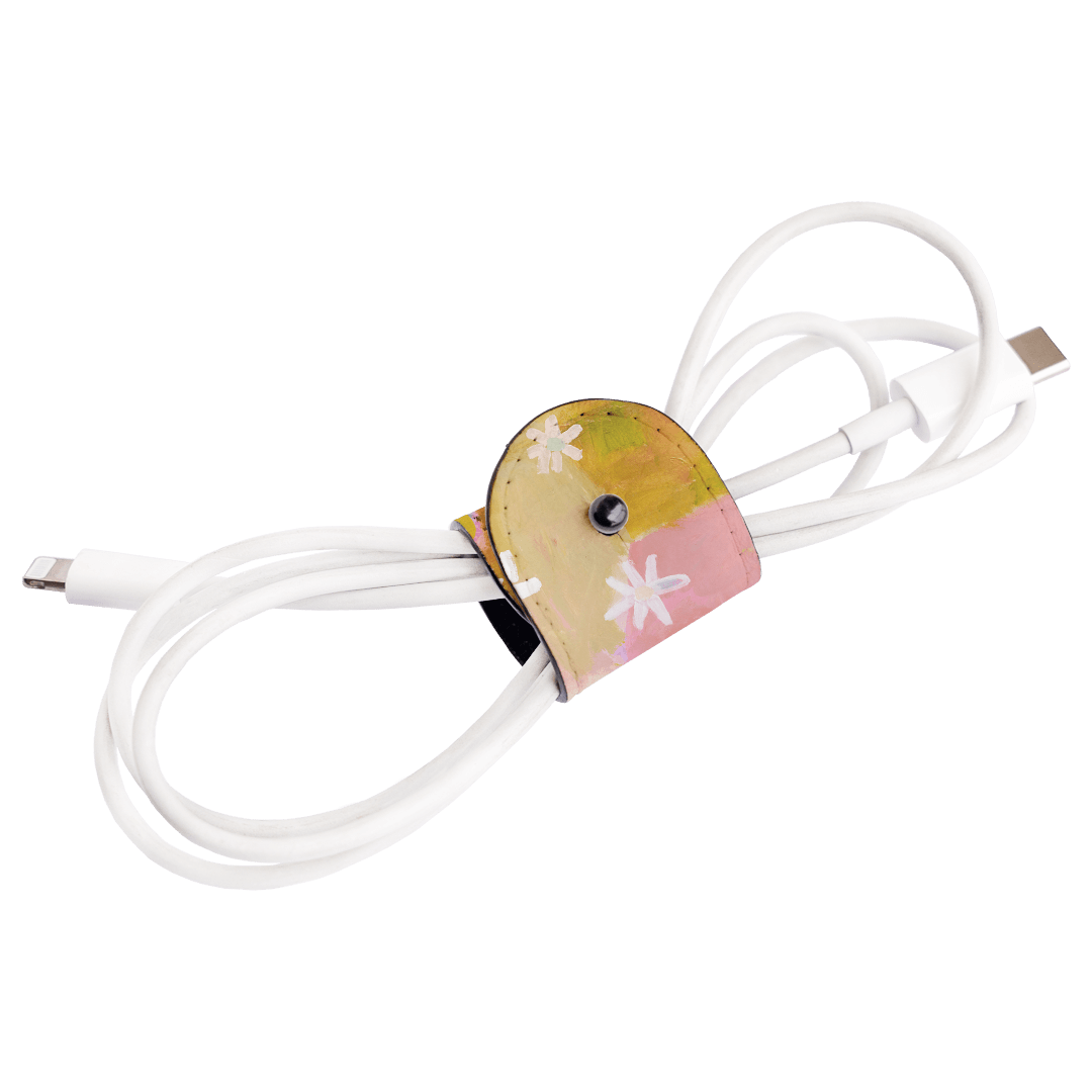 Happy Cable Wrap - Colorful Cord Organizer for Home & Office - Perfect for Desk, TV, and Computer Wires