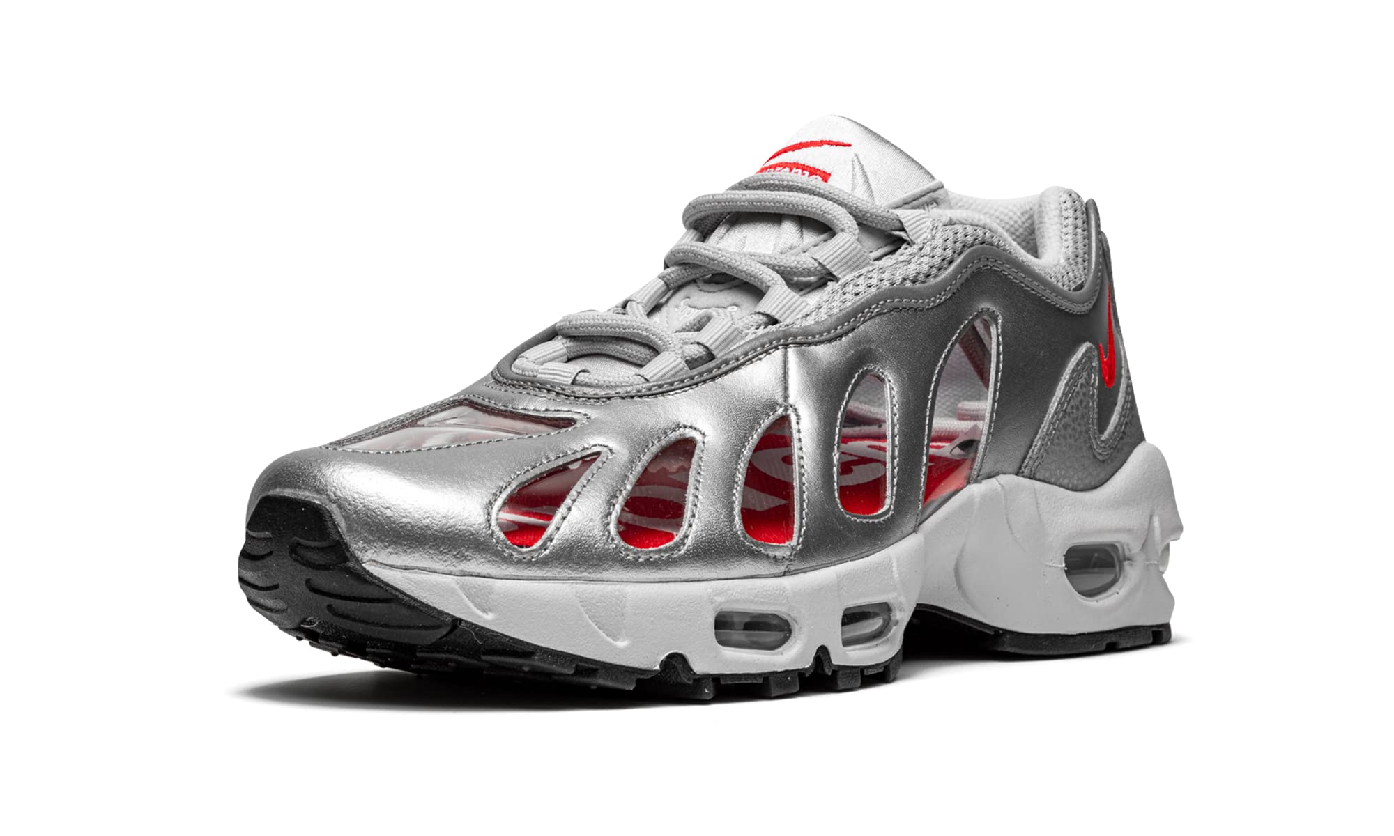 Nike Men's Metallic Silver/Speed Red Running Shoes - Lightweight & Breathable for Jogging, Gym Workouts & Daily Wear