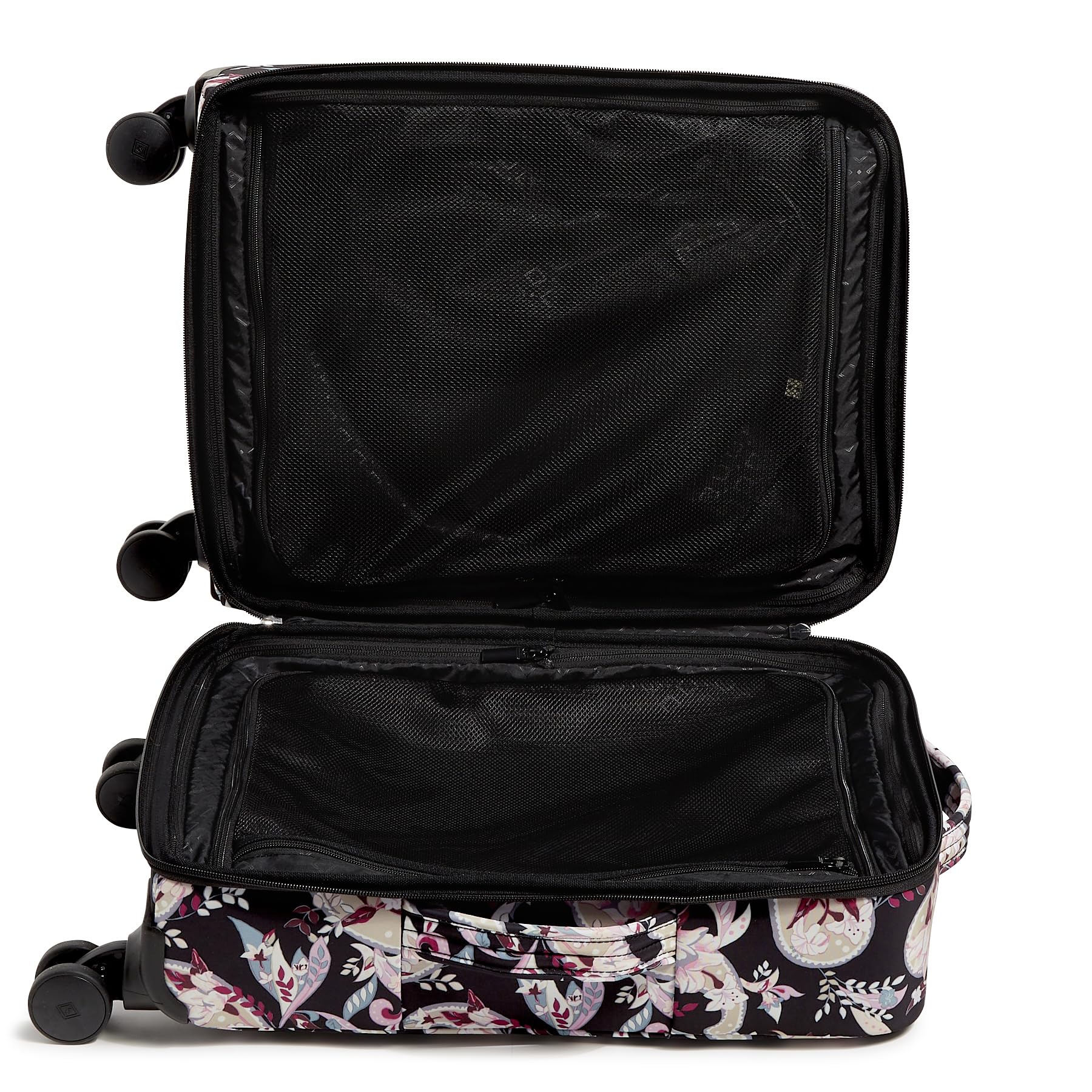 Vera Bradley Women's Softside Rolling Suitcase Luggage - Lightweight Expandable Carry-On Spinner for Travel, Business Trips & Weekend Getaways