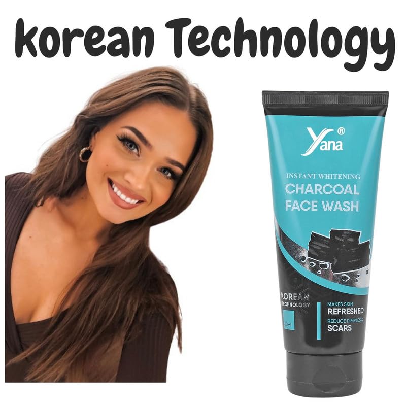 Best Instant Whitening Charcoal Face Wash for Oily Skin - Deep Cleansing & Brightening - Perfect for Daily Skincare Routine & Acne Prevention