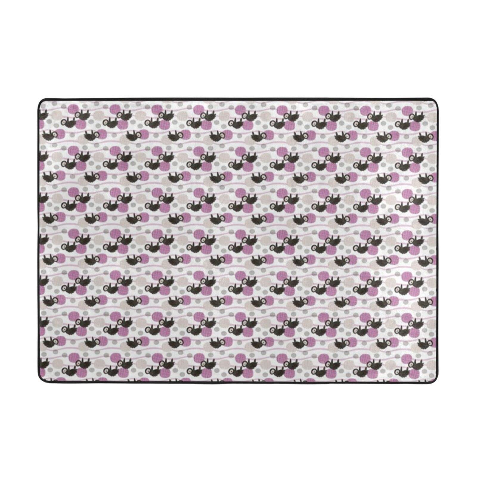 Non-Slip Sloth Area Rug 80x58 Inch - Soft Plush Carpet for Living Room, Bedroom & Office - Cute Animal Themed Home Decor for Kids Room & Nursery
