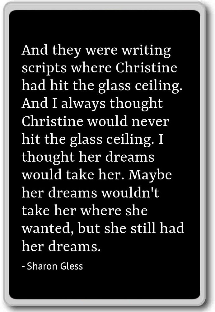 Sharon Gless 'And They Were Writing Scripts Where Christine...' Quote Fridge Magnet - Black - Perfect for Fans, Office Decor & Kitchen Accessories