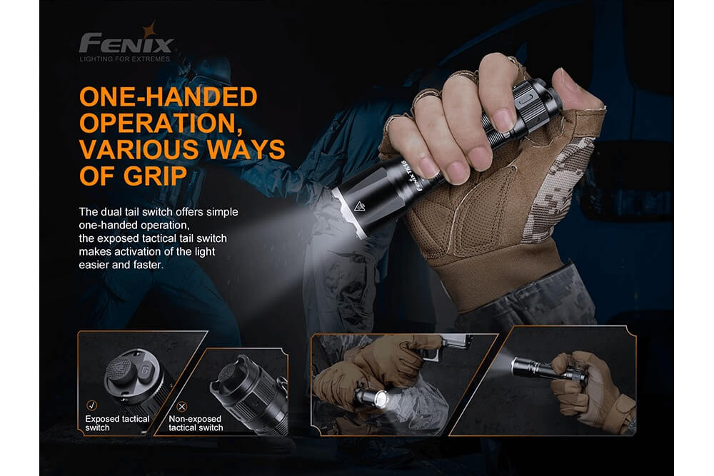 Fenix TK16 V2.0 Tactical Flashlight - 3100 Lumens Ultra Bright LED, Rechargeable, IP68 Waterproof, for Camping, Hiking, Emergency & Outdoor Adventures