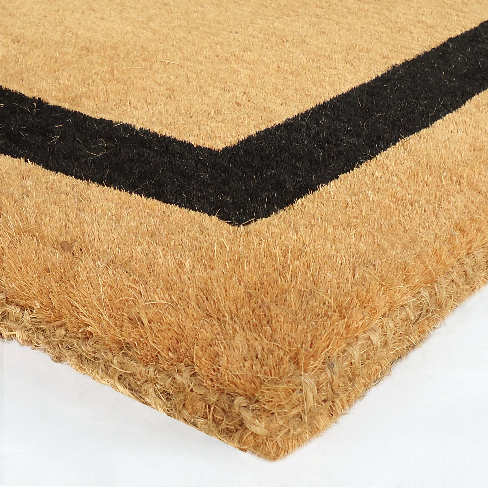 Premium Heavy Duty Coir Door Mat - Personalized Monogram B, Single Picture Frame Design, Natural Coconut Fiber Welcome Mat, Durable Handcrafted Outdoor Rug, Eco-Friendly 24