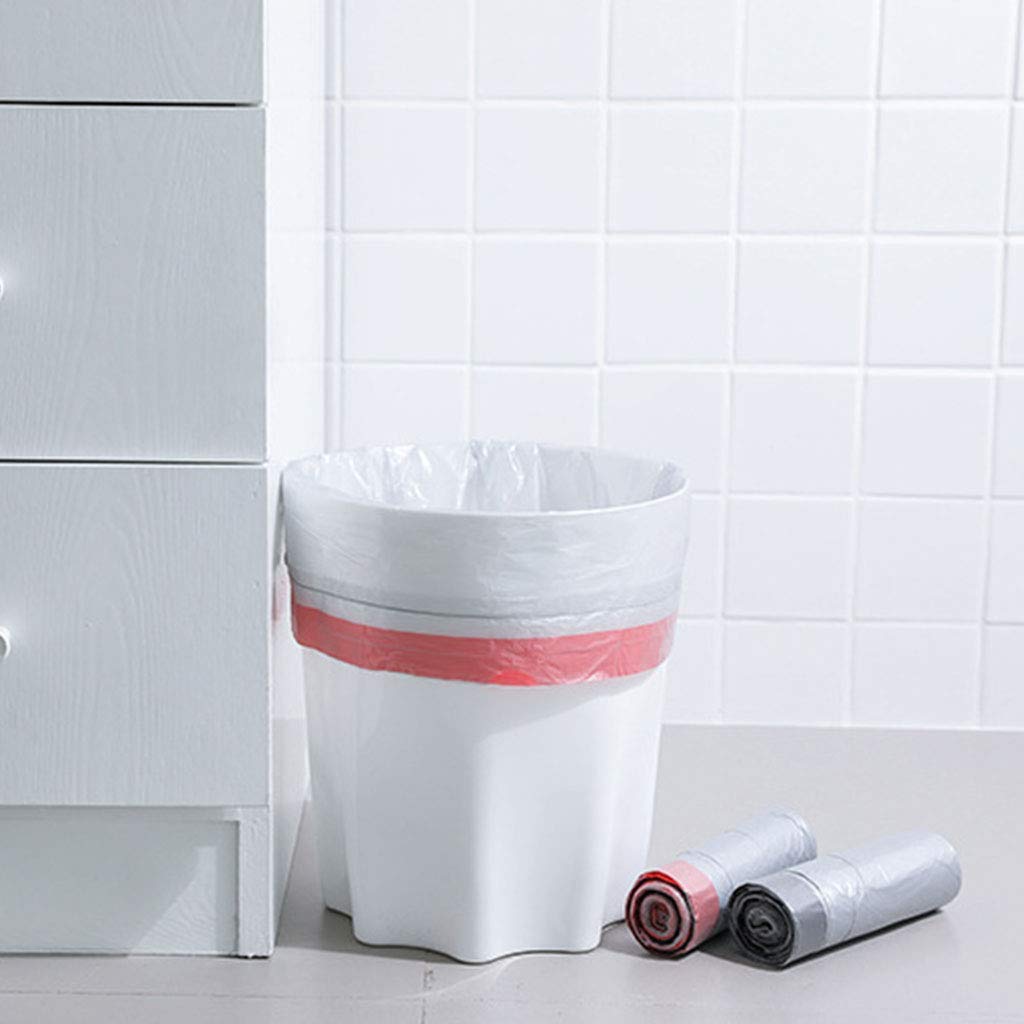 Disposable Plastic Drawstring Trash Bags - 90 Count (3 Rolls) Heavy Duty Garbage Can Liners for Kitchen, Bathroom & Home Use | Leakproof & Odor Control Waste Bags for Easy Cleanup