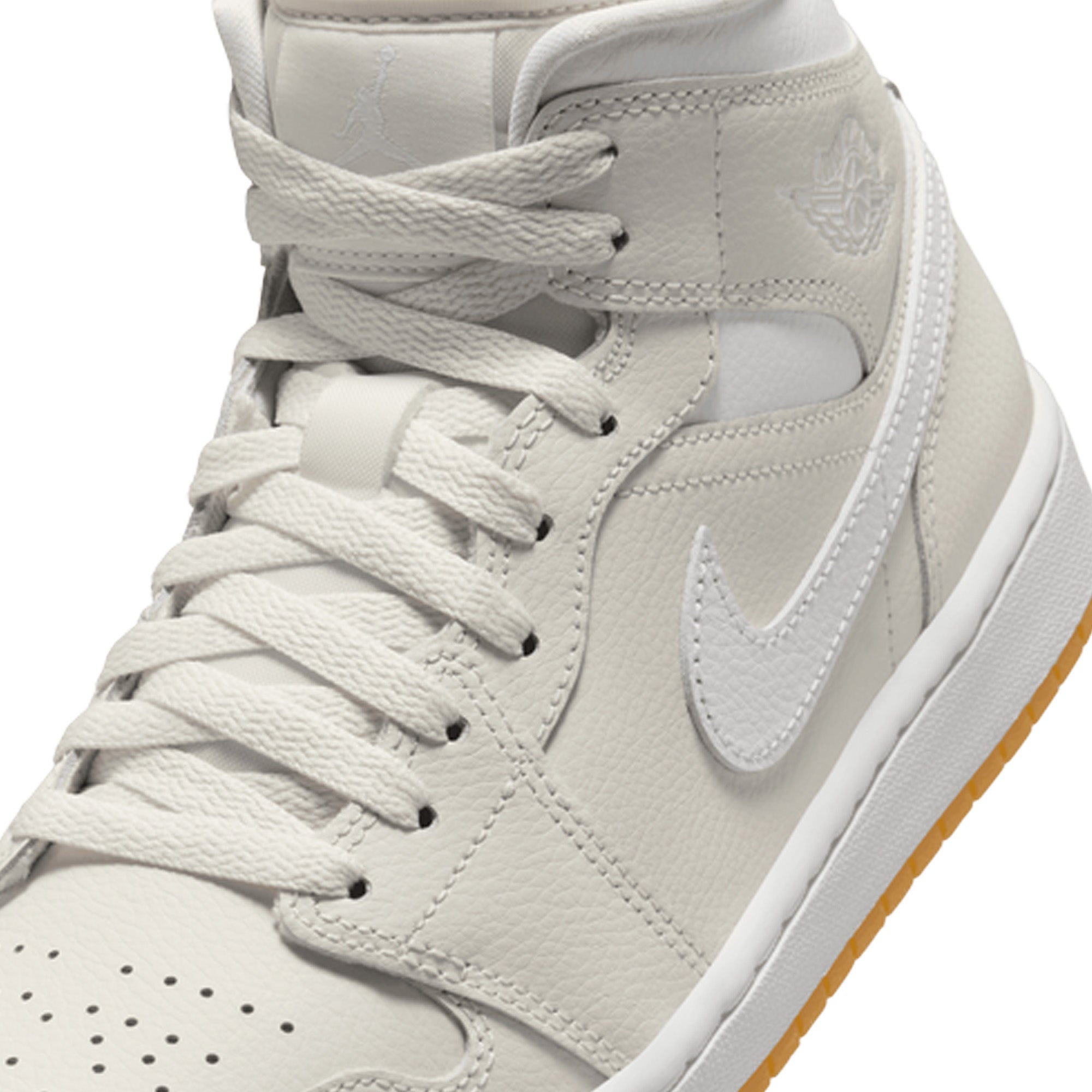 Air Jordan 1 Mid 'Phantom Gum' Women's Basketball Shoes 2024 - Retro Sneakers for Casual Wear & Street Fashion